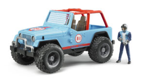 Jeep Cross Country Racer Blue with Driver Toy