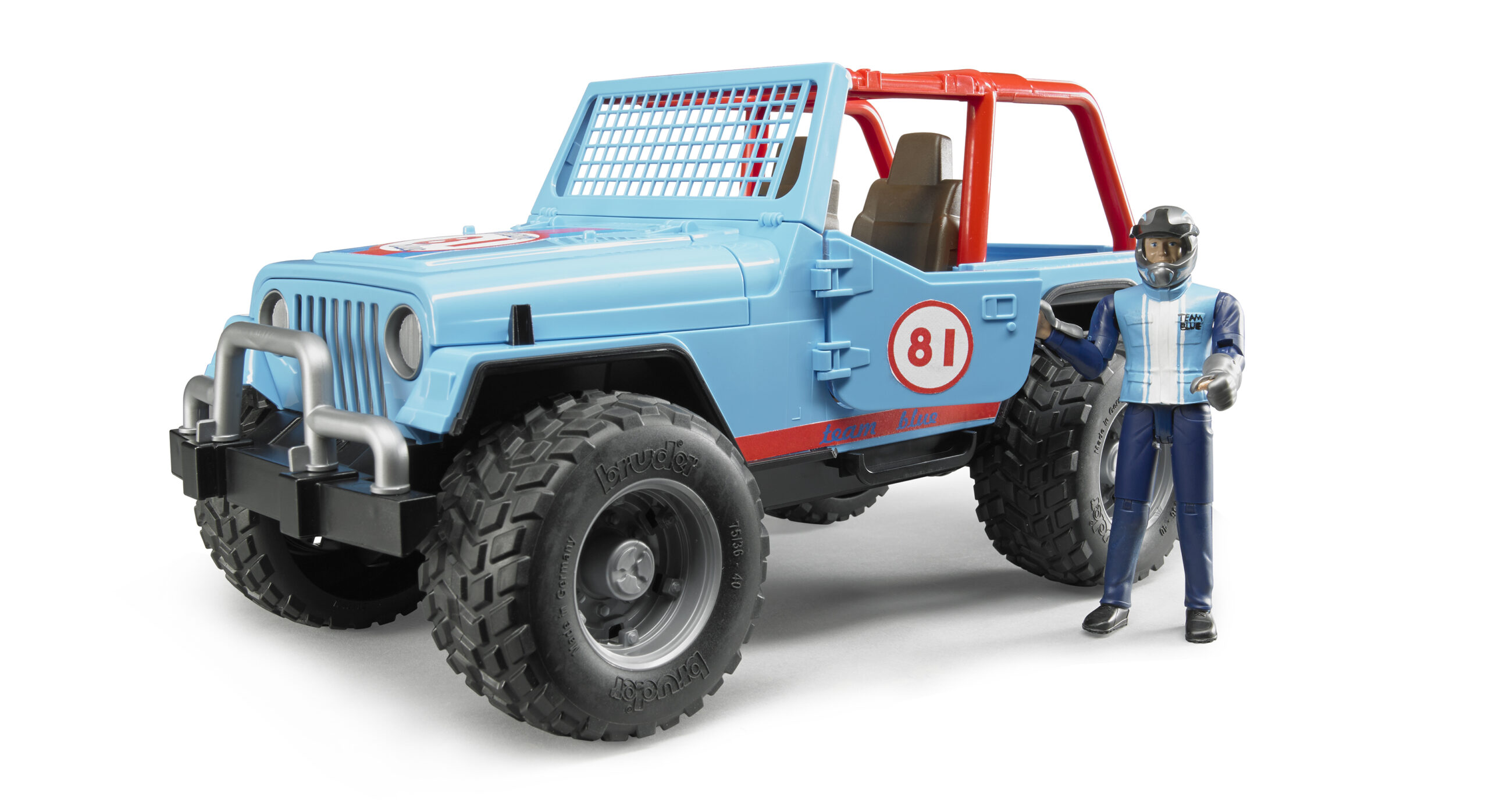 Jeep Cross Country Racer Blue with Driver Toy - Image 5