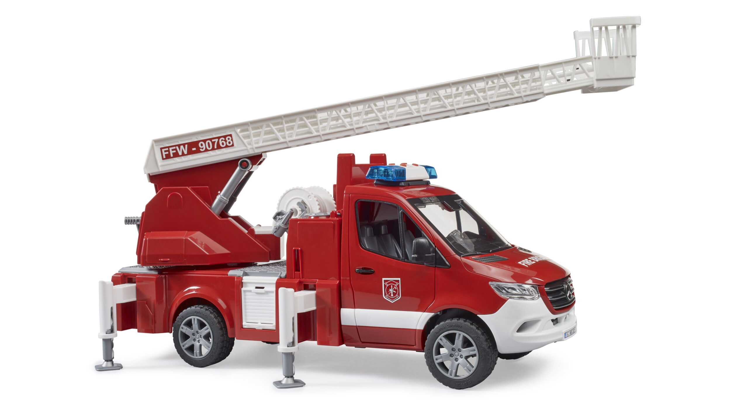 MB Sprinter Fire Engine with Ladder and Water Pump Toy - Image 9