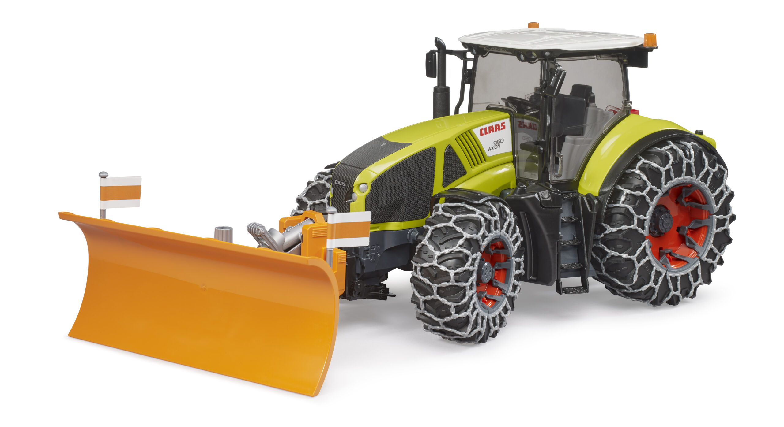 Claas Axion 950 Tractor with Snow Chains and Plow