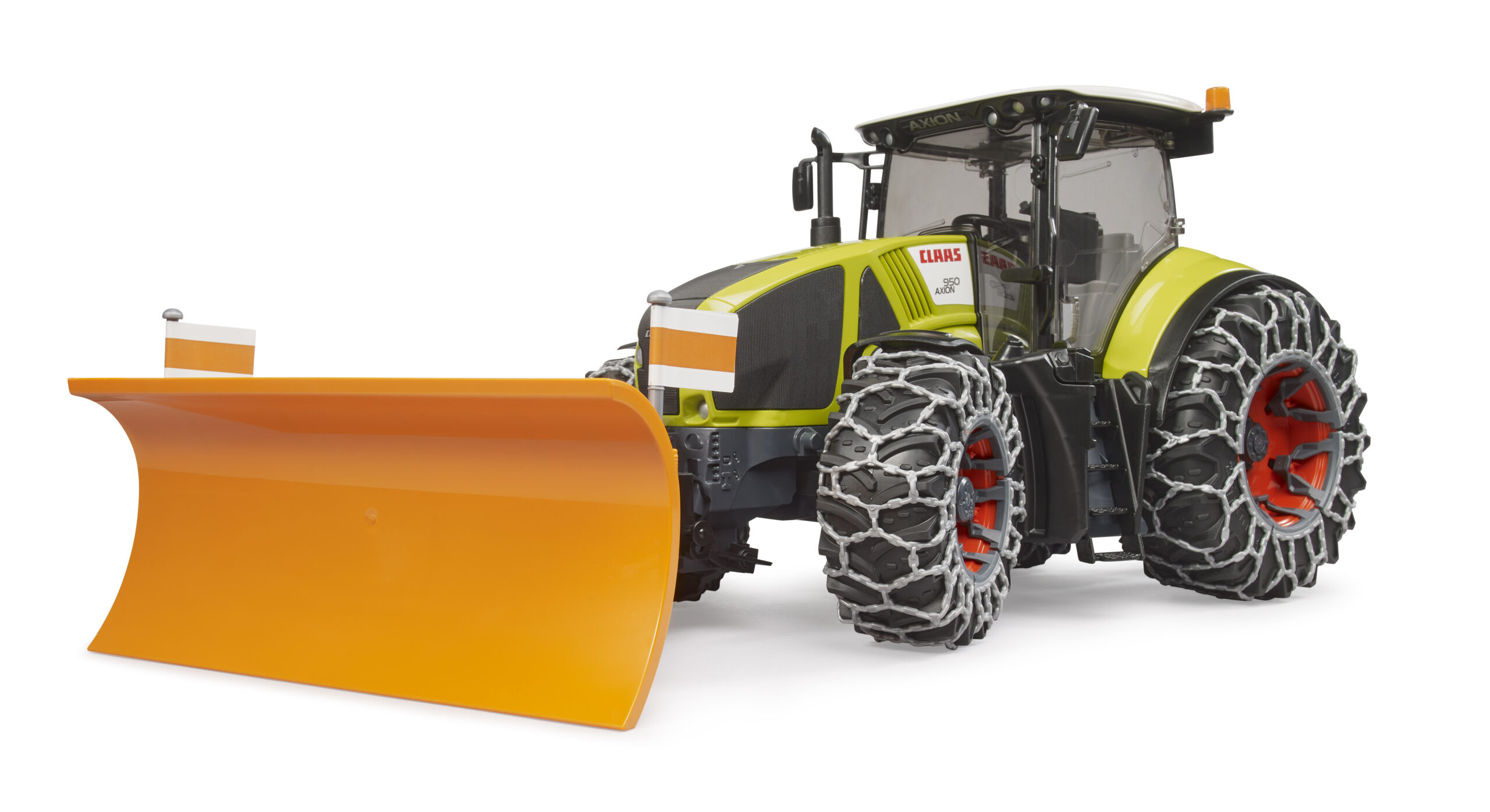 Claas Axion 950 Tractor with Snow Chains and Plow - Image 4