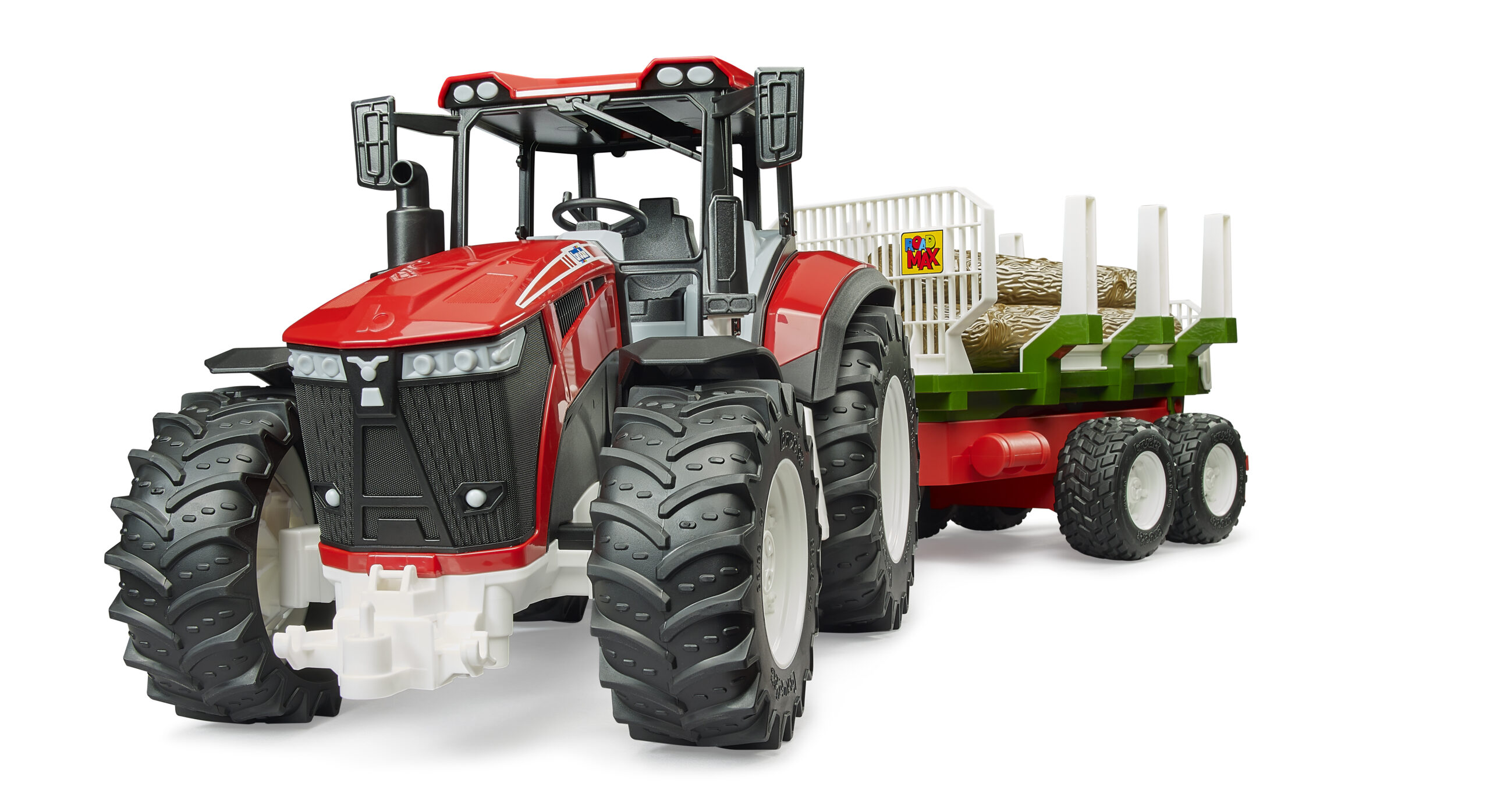 ROADMAX Tractor with Forestry Trailer Toy - Image 8
