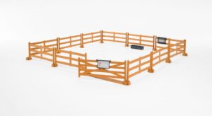 Pasture Fence Set with Gate & Accessories (Brown)