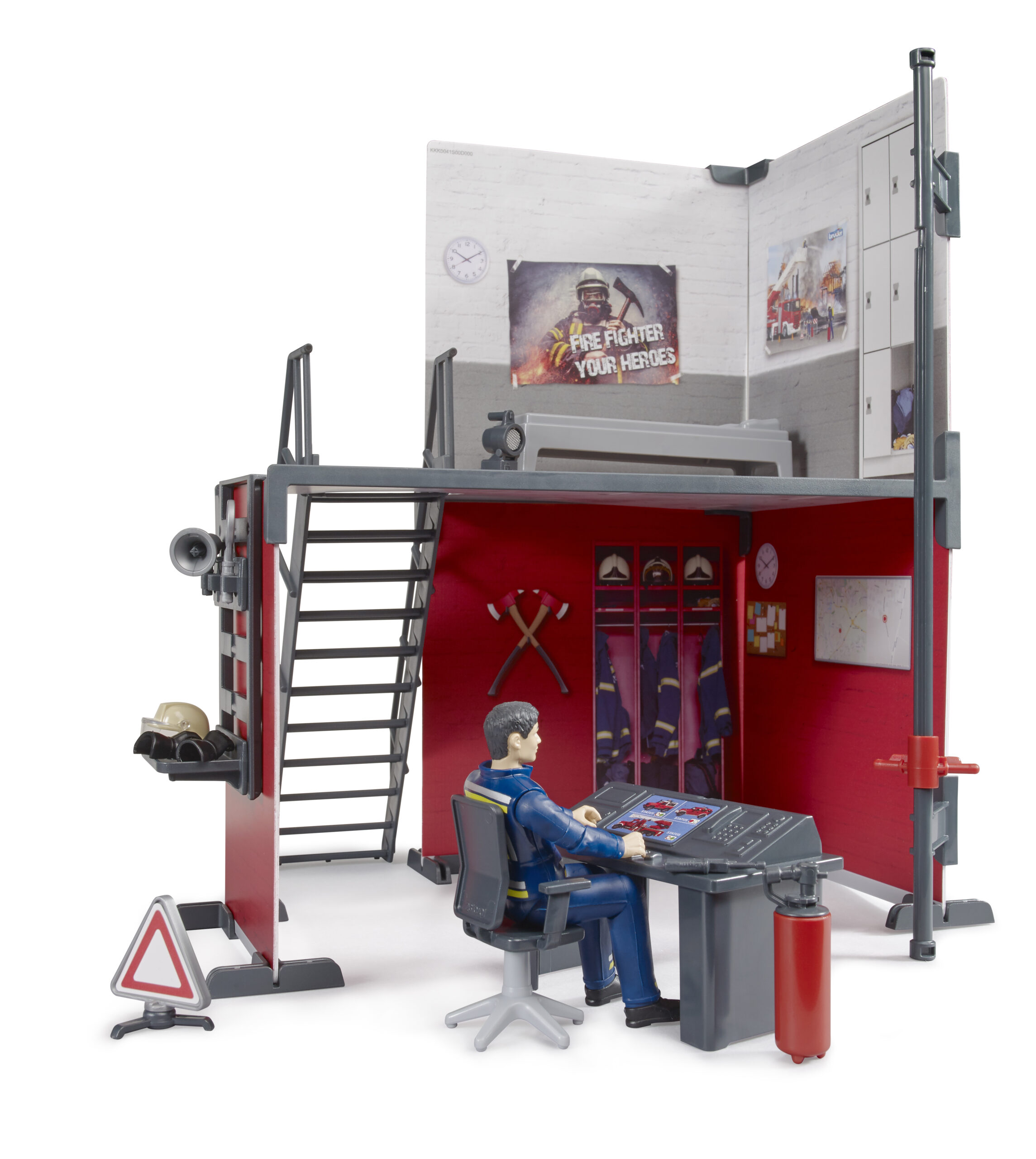 Fire Station with Fireman and Accessories Toy - Image 6