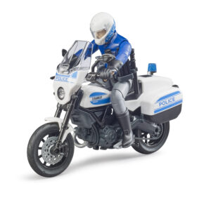 Scrambler Ducati Police Motorbike with Policeman