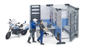 Police Station with Police Motorcycle and Figures Toy