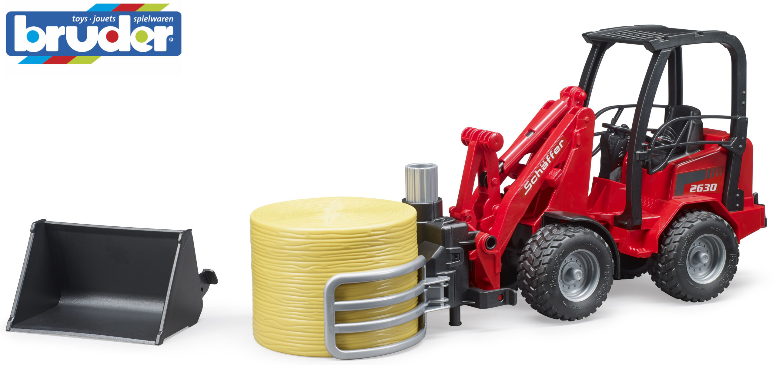 Schäffer 2630 Compact Loader Toy with Bale Gripper & Bale - Image 10