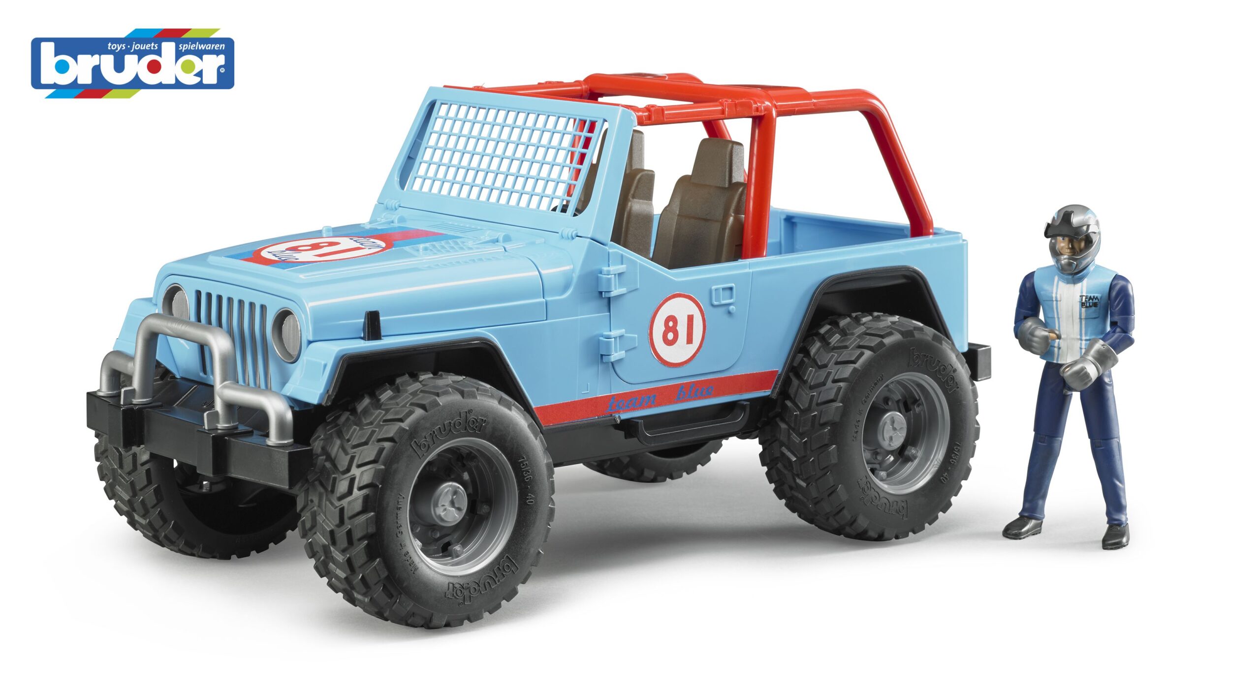 Jeep Cross Country Racer Blue with Driver Toy - Image 6