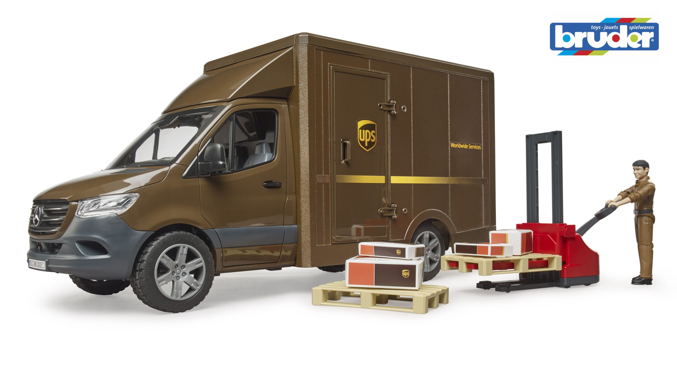 MB Sprinter UPS Delivery Van with Driver Toy - Image 9