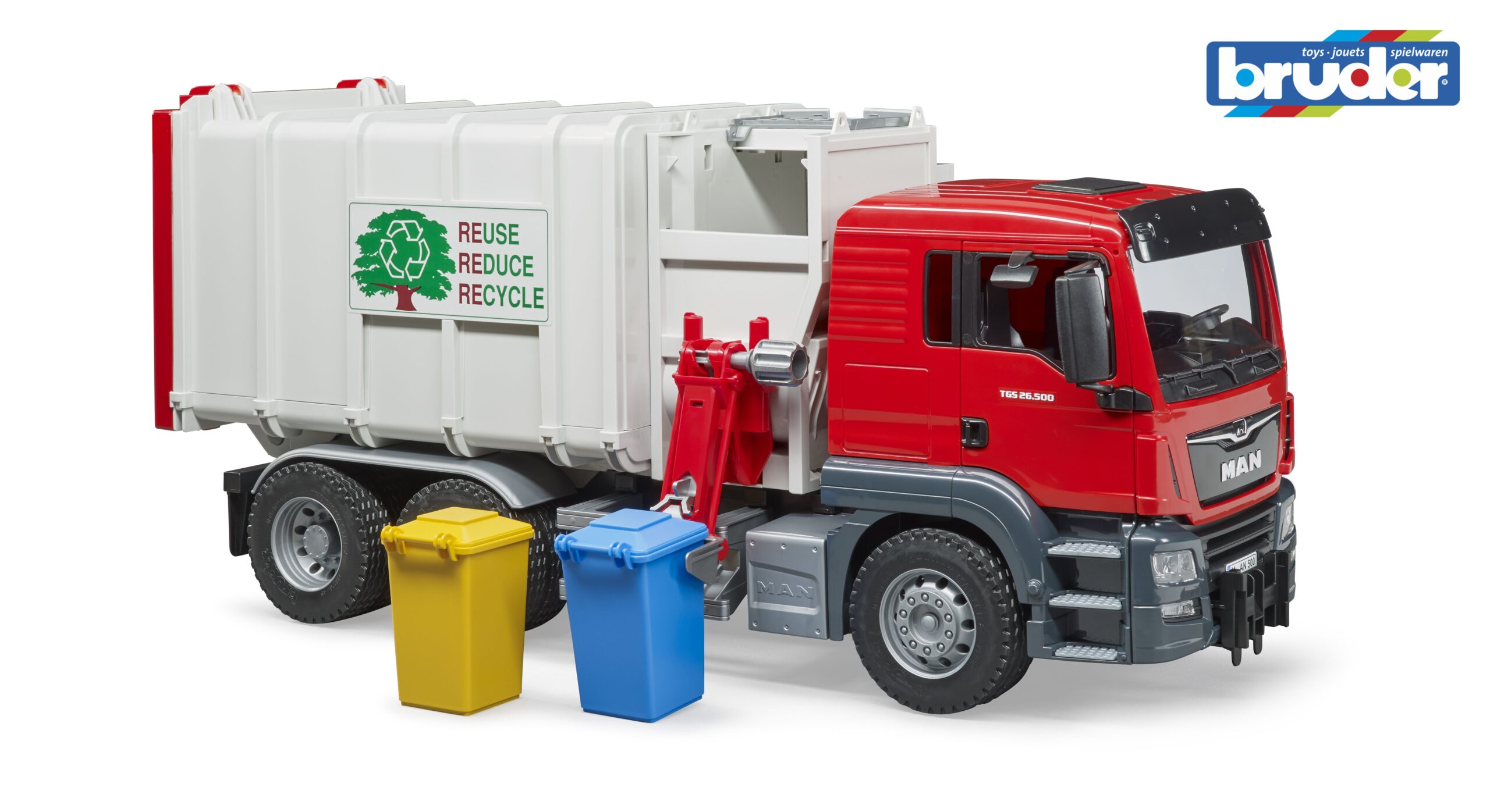 MAN TGS Side Loading Garbage Truck Toy - Image 8