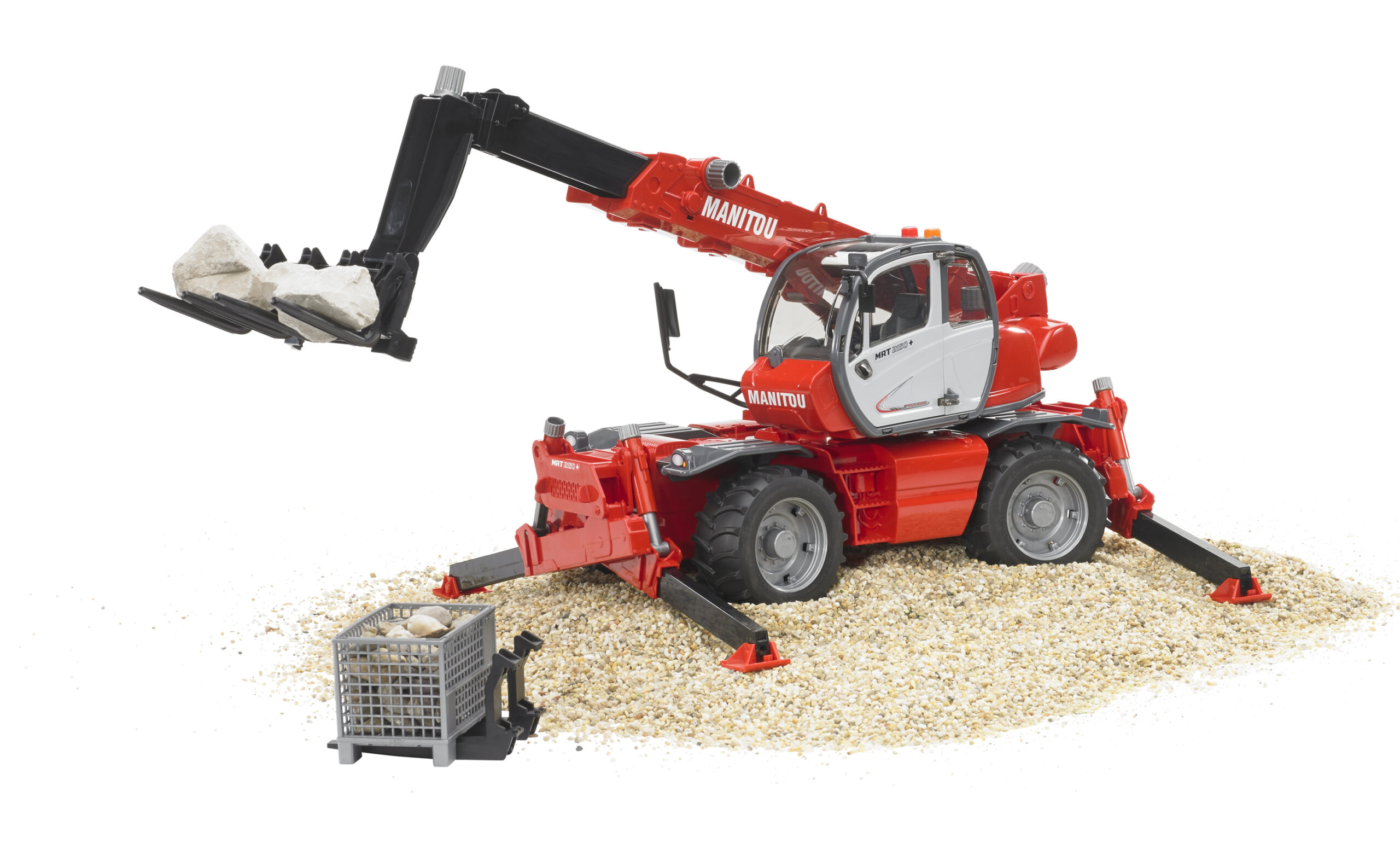 Manitou MRT 2150 Telescopic Forklift with Accessories Toy - Image 3