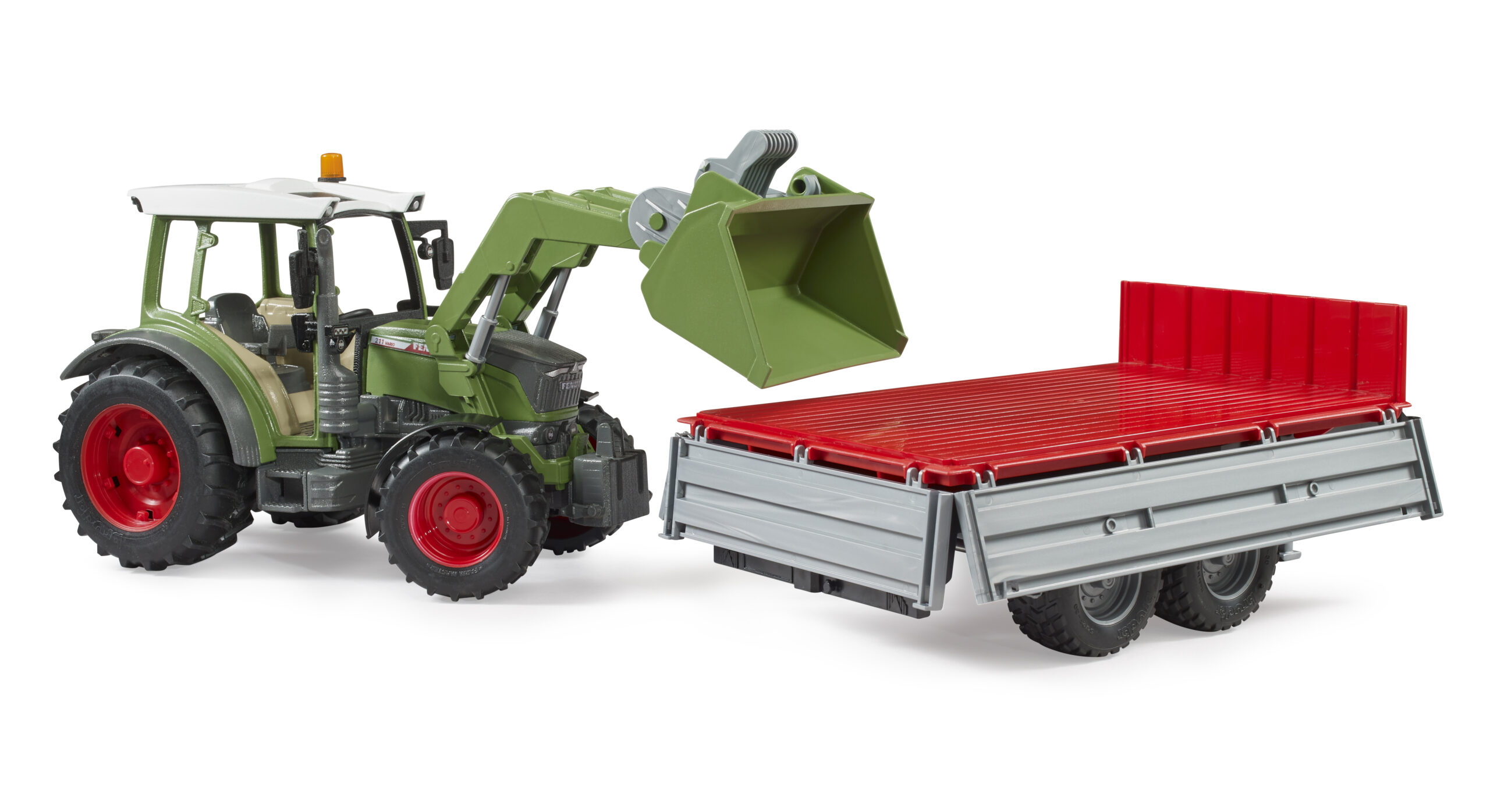 Fendt Vario 211 Tractor with Front Loader and Tipping Trailer Toy - Image 5