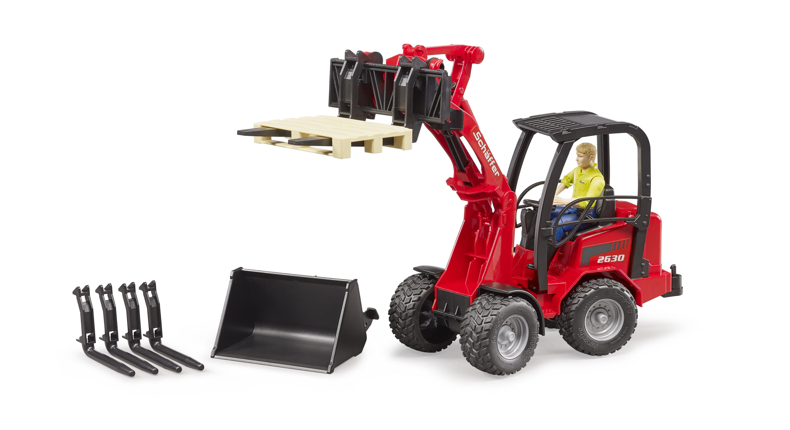 Schäffer Compact Loader 2630 with Figure and Accessories - Image 3