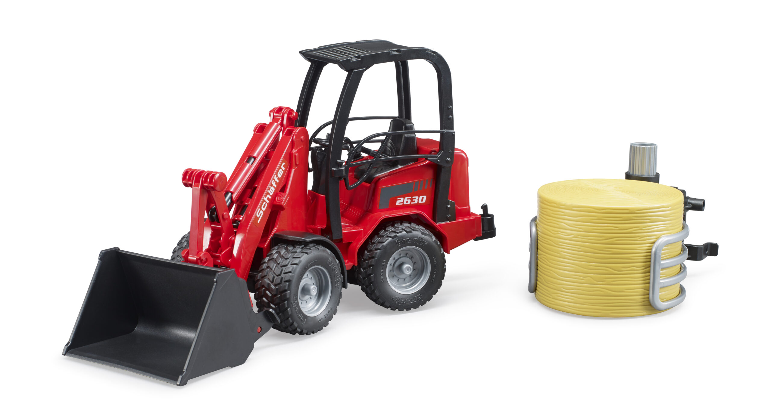 Schäffer 2630 Compact Loader Toy with Bale Gripper & Bale - Image 6