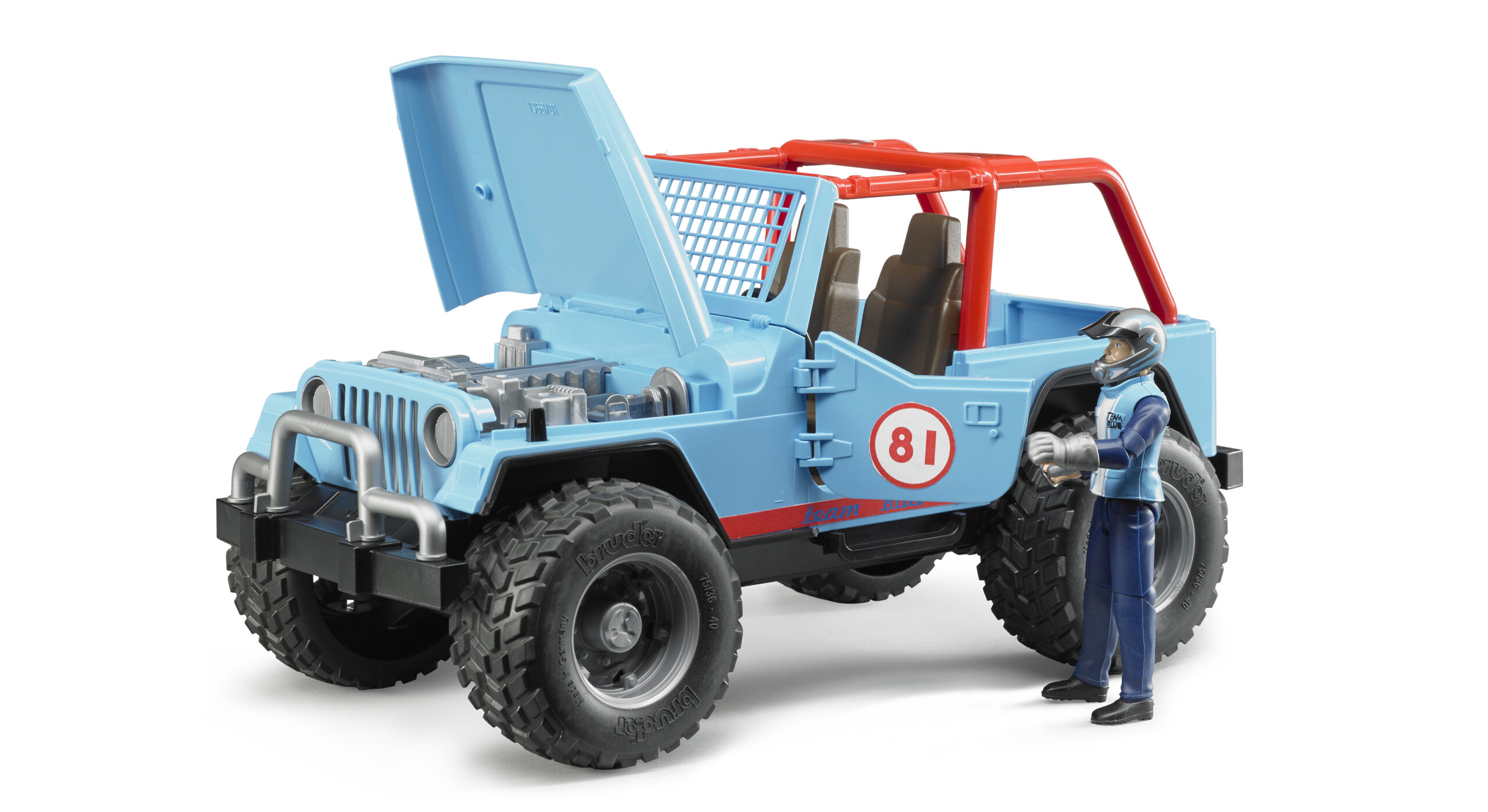 Jeep Cross Country Racer Blue with Driver Toy - Image 7