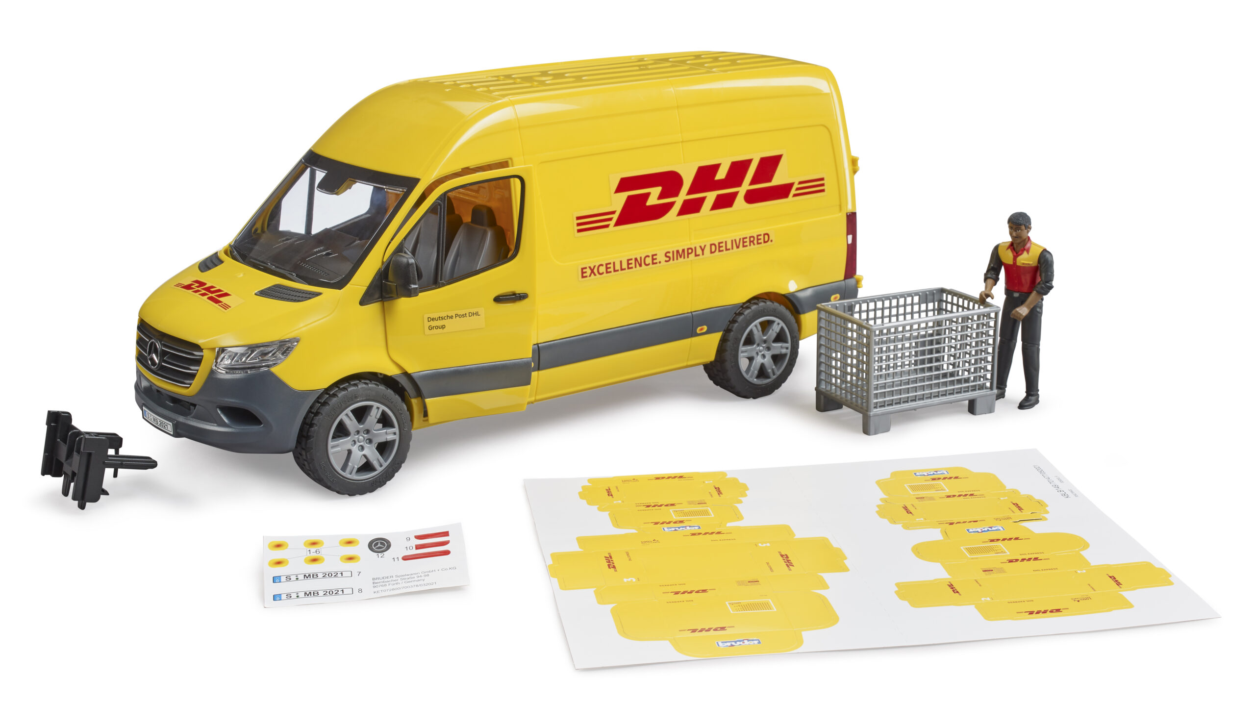 MB Sprinter DHL Delivery Van with Driver Toy - Image 3