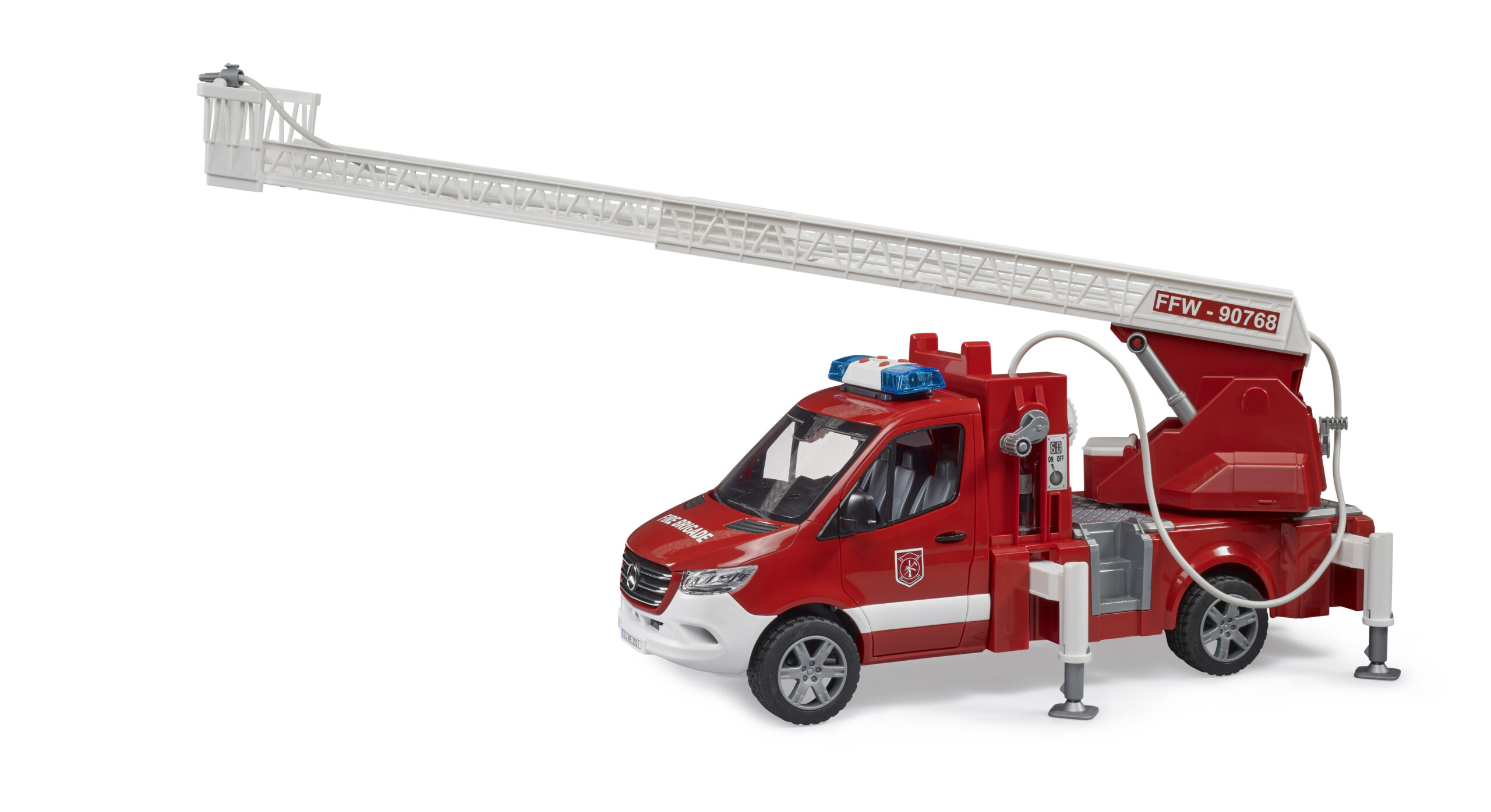 MB Sprinter Fire Engine with Ladder and Water Pump Toy - Image 3