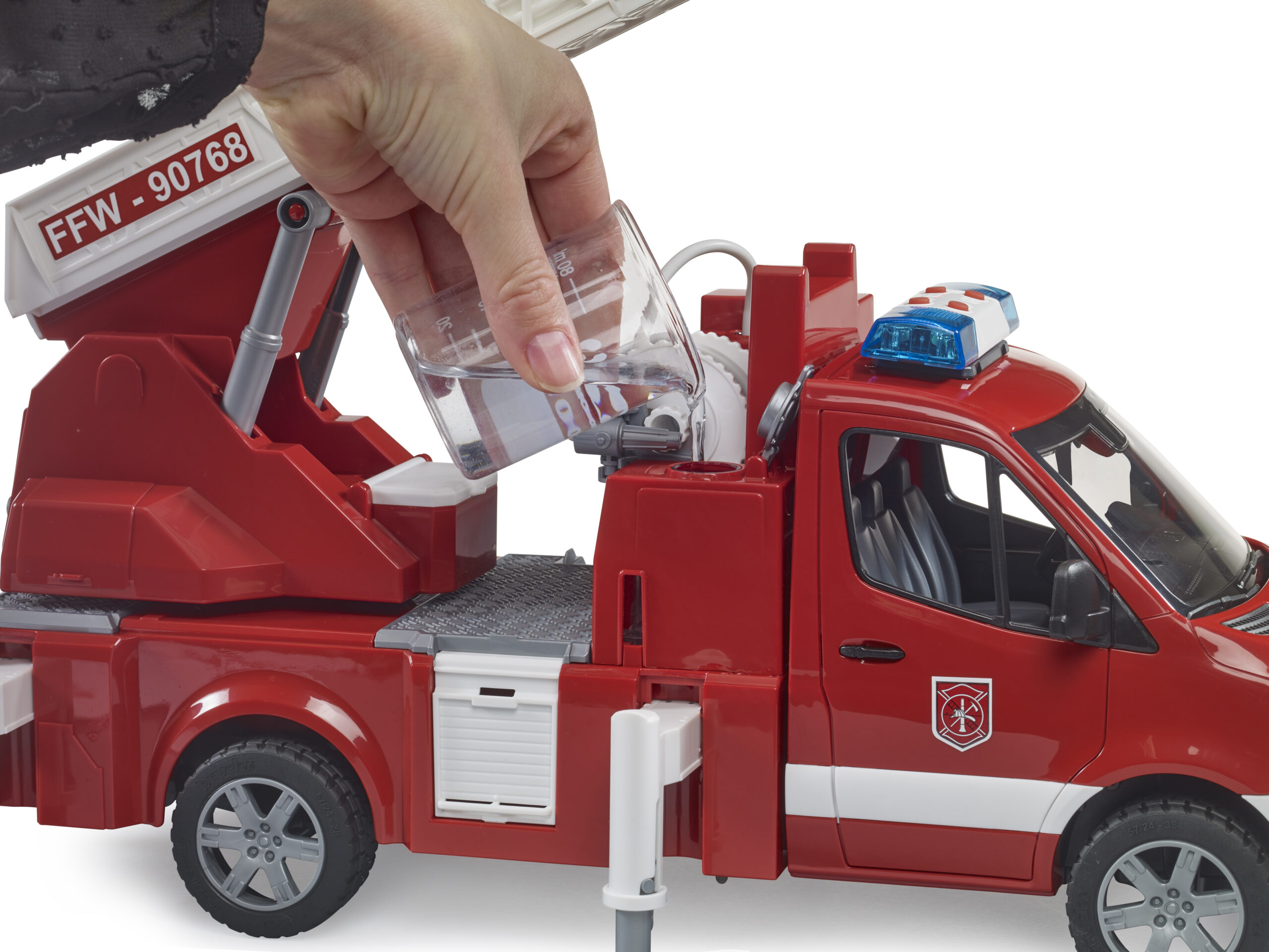 MB Sprinter Fire Engine with Ladder and Water Pump Toy - Image 7
