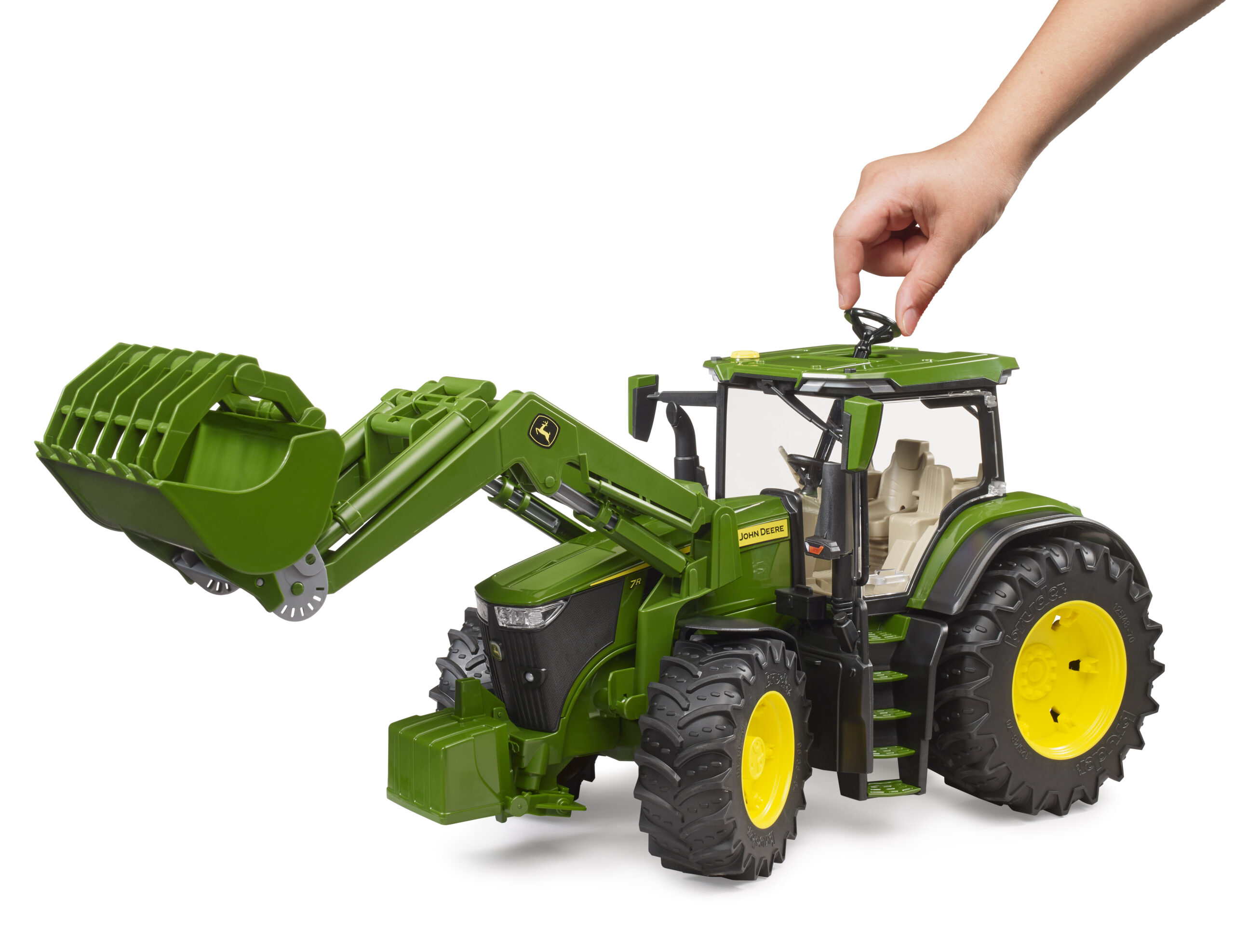 John Deere 7R 350 Tractor with Front Loader Toy - Image 4