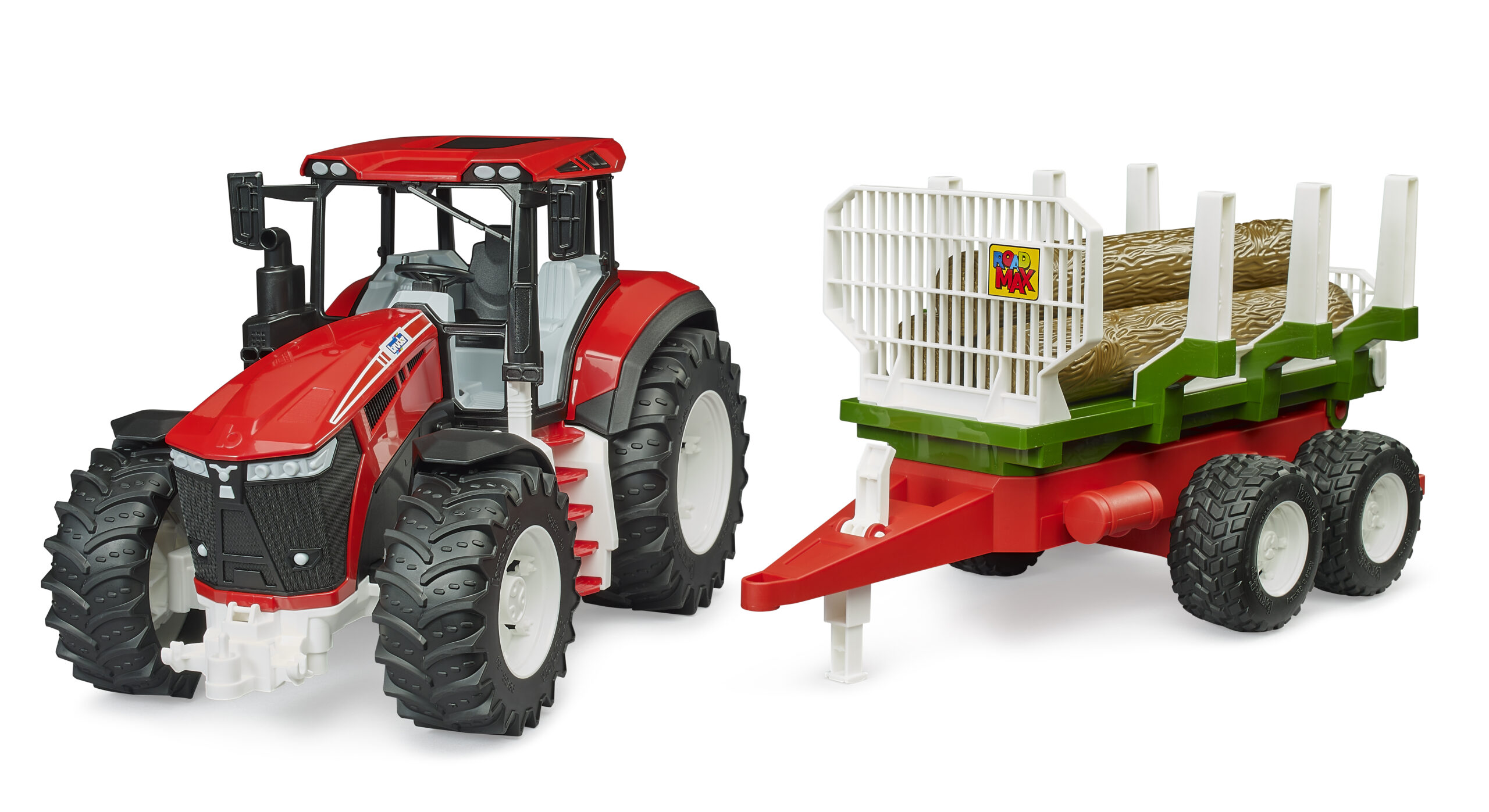 ROADMAX Tractor with Forestry Trailer Toy - Image 3