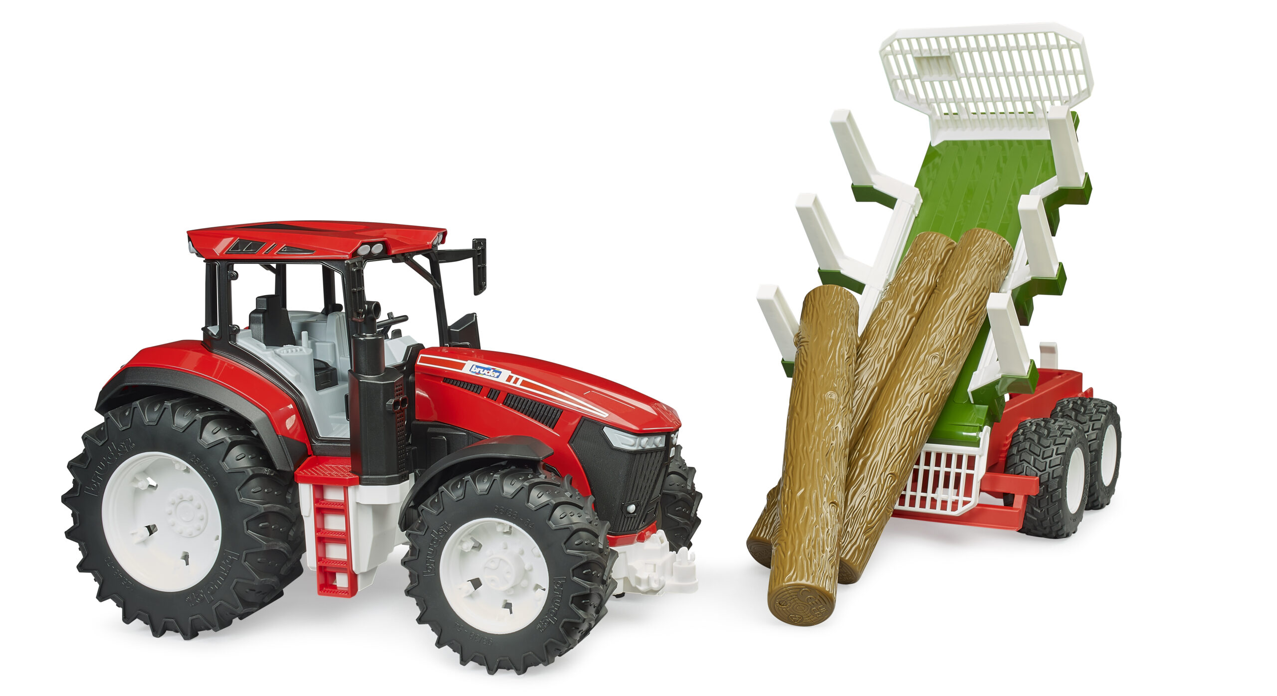 ROADMAX Tractor with Forestry Trailer Toy - Image 4
