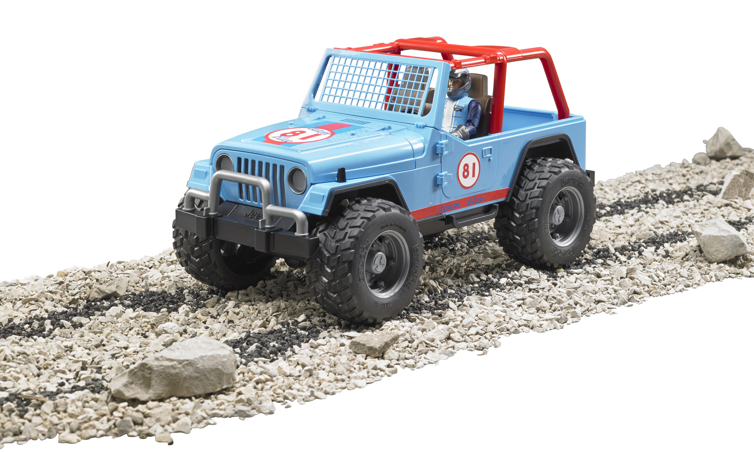 Jeep Cross Country Racer Blue with Driver Toy - Image 3
