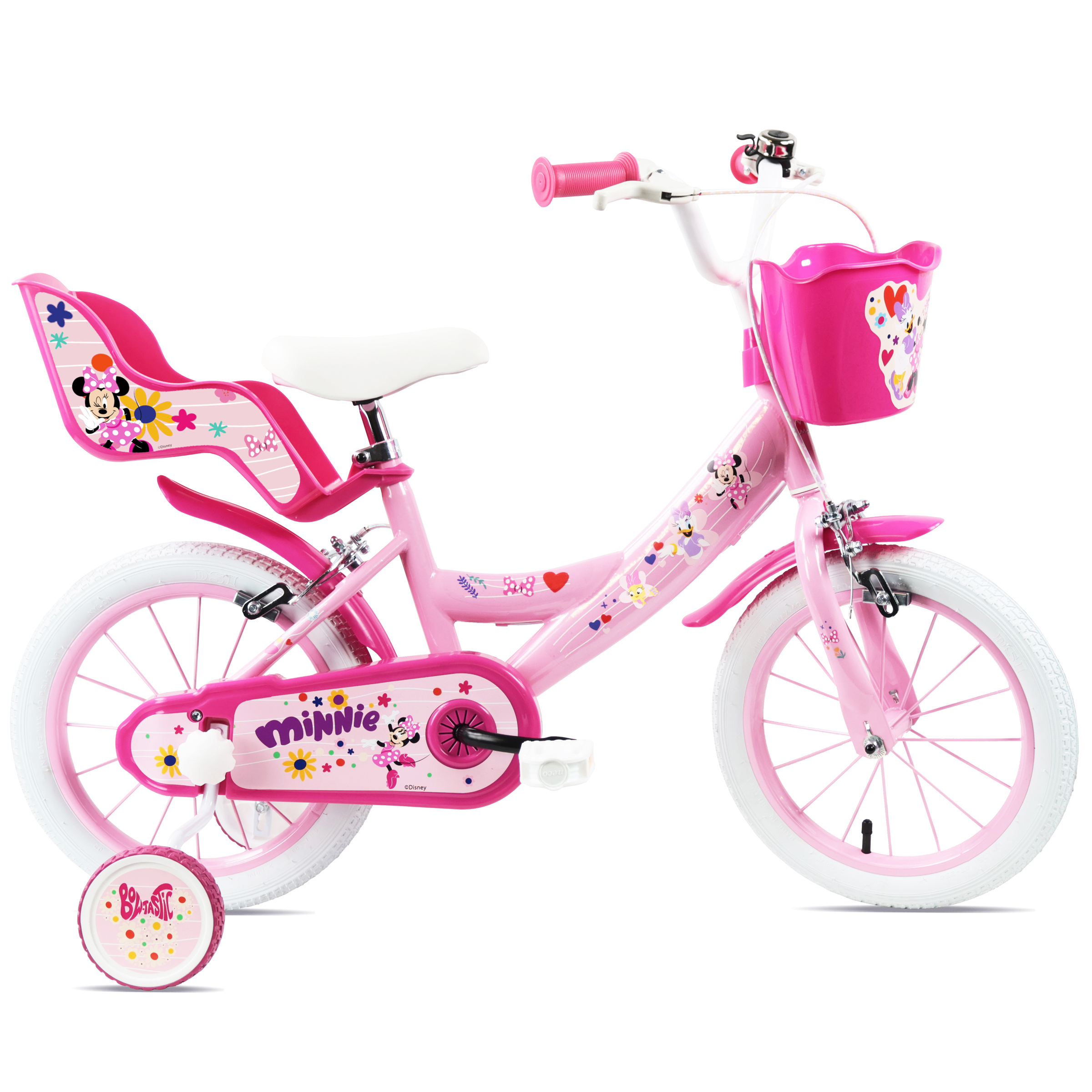 Minnie Mouse 14 Inch Kids Bicycle with Stabilisers