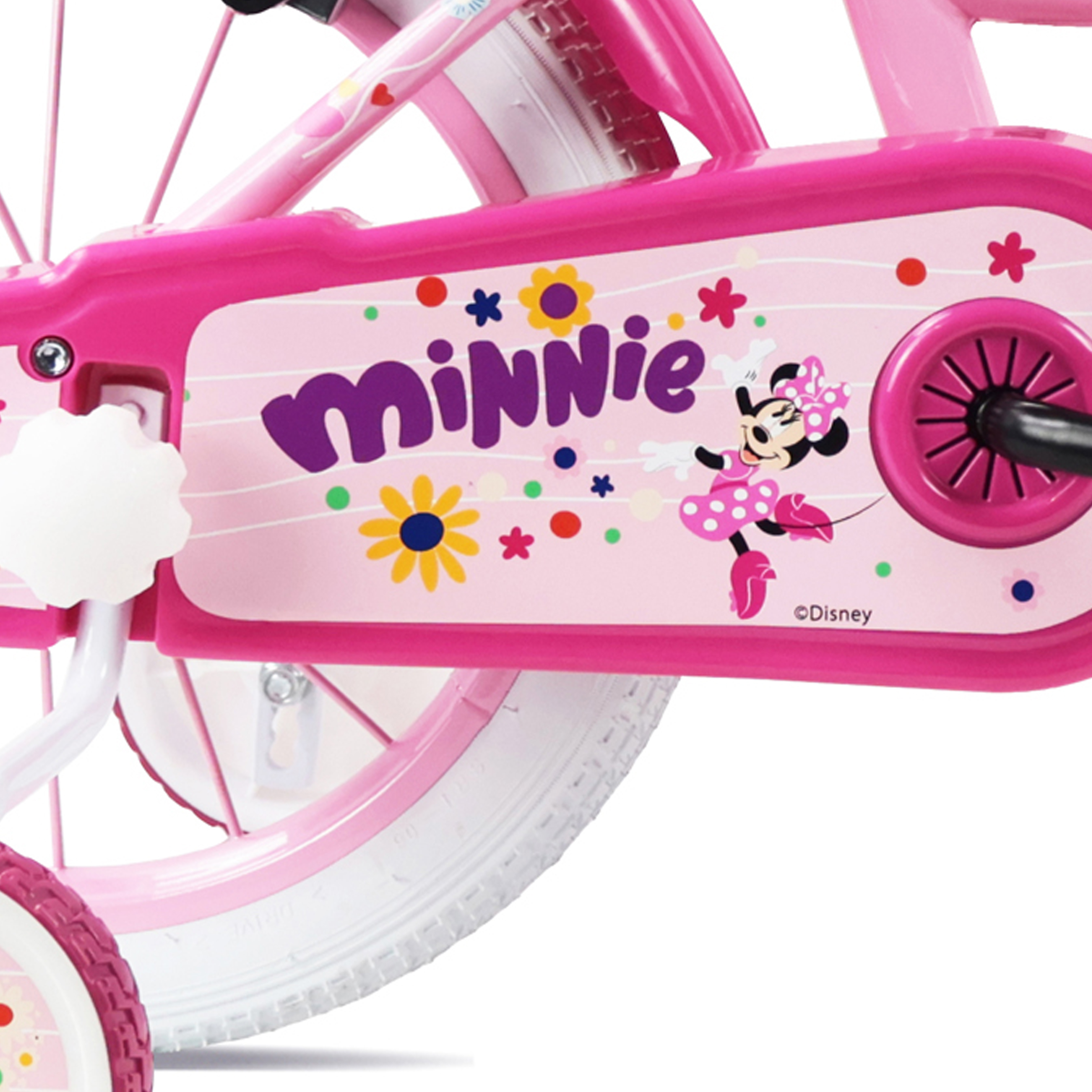 Minnie Mouse 14 Inch Kids Bicycle with Stabilisers - Image 5