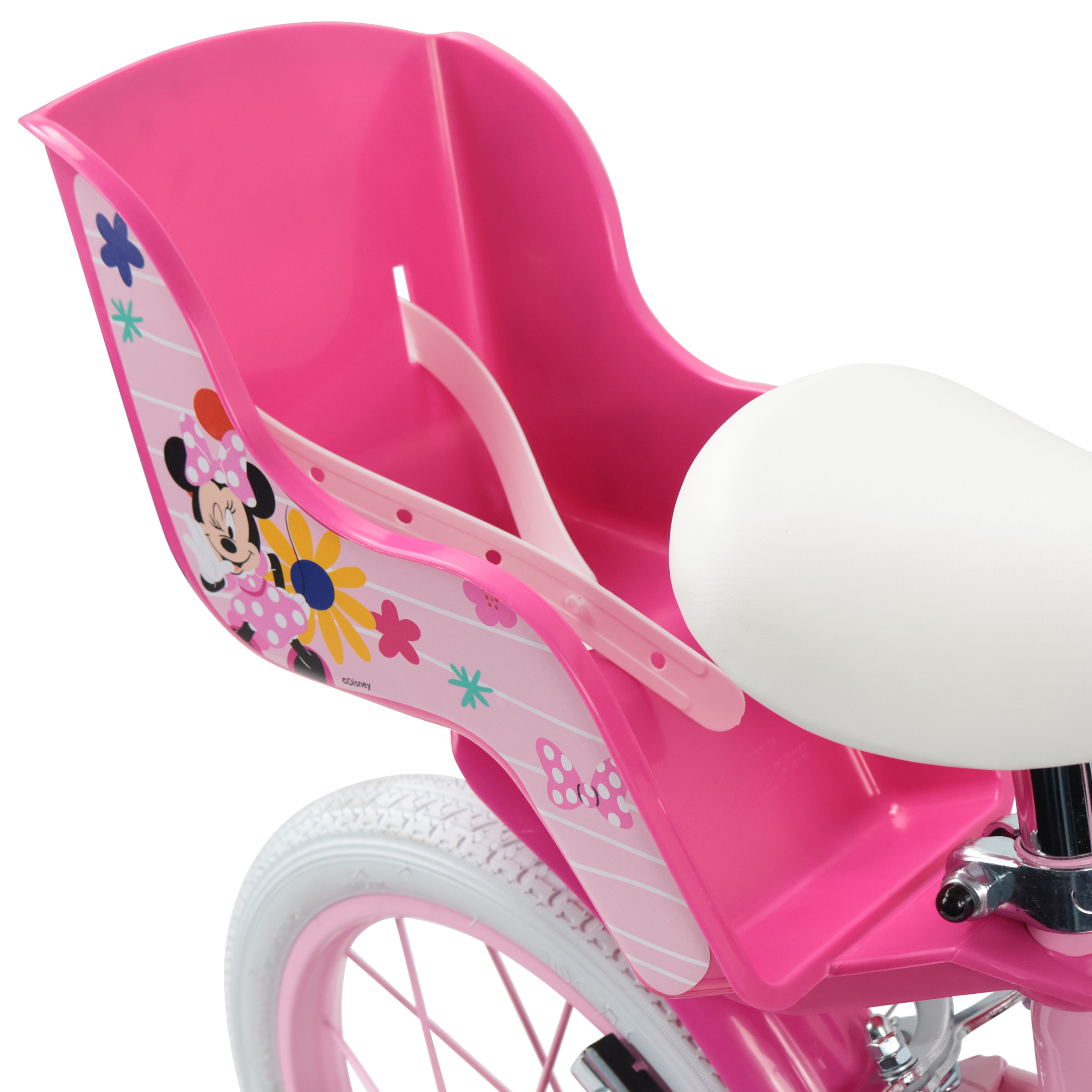 Minnie Mouse 14 Inch Kids Bicycle with Stabilisers - Image 6