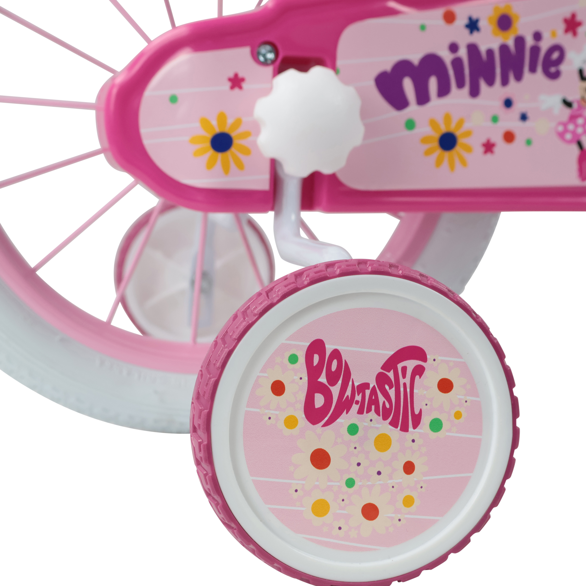 Minnie Mouse 14 Inch Kids Bicycle with Stabilisers - Image 7