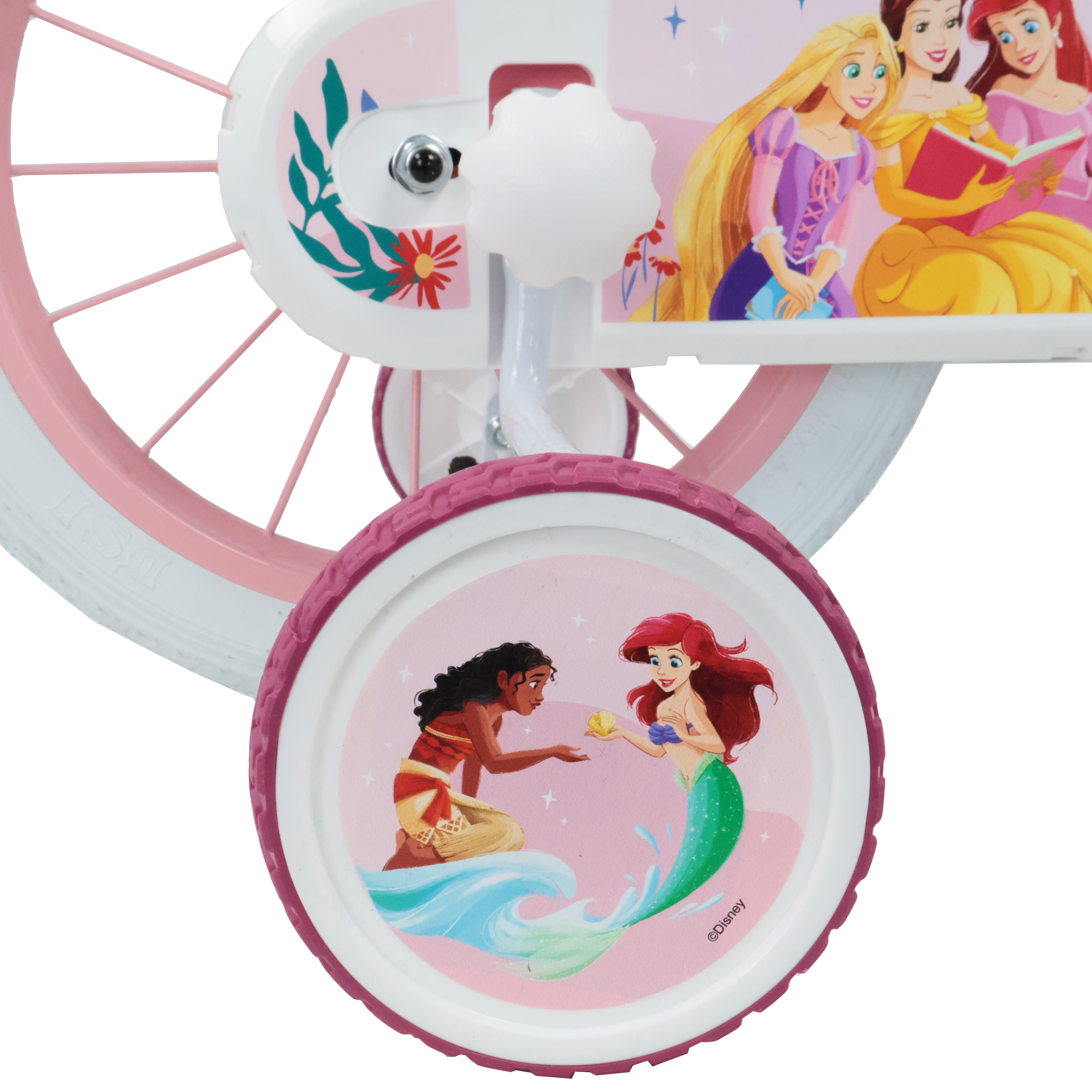 Disney Princess 16" Kids Bicycle with Stabilisers - Image 6