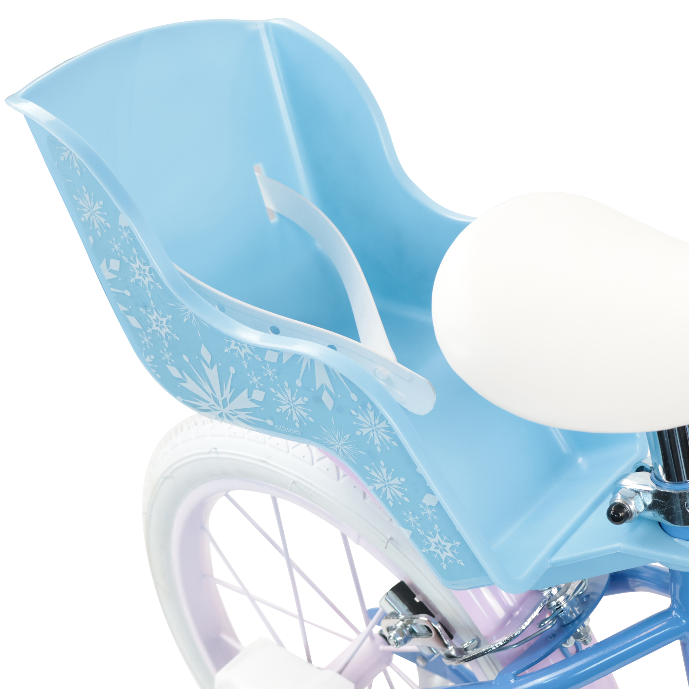 Disney Frozen 16 Inch Bicycle with Stabilisers and Basket - Image 6