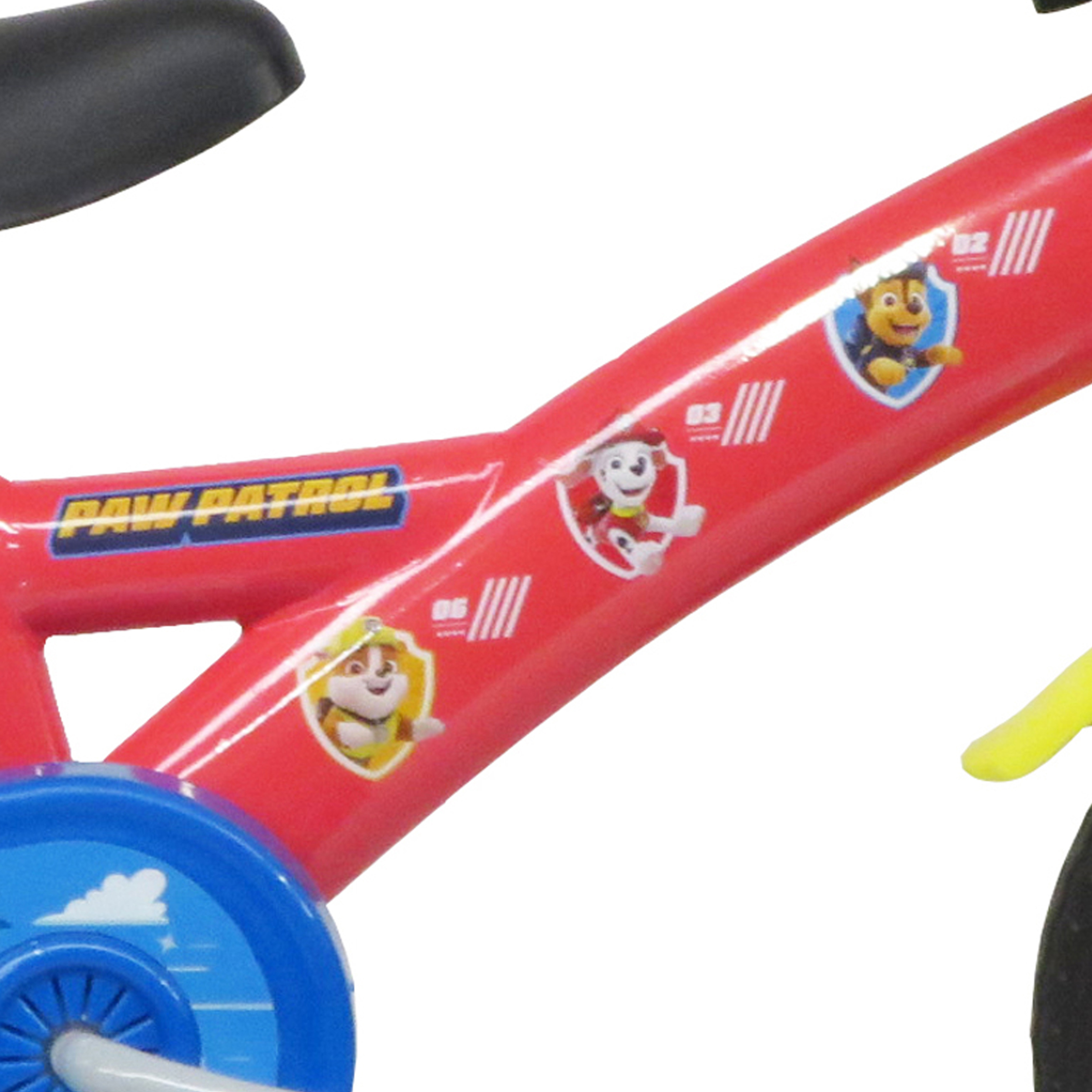 Paw Patrol 10 Inch Kids Bicycle with Stabilisers - Image 4