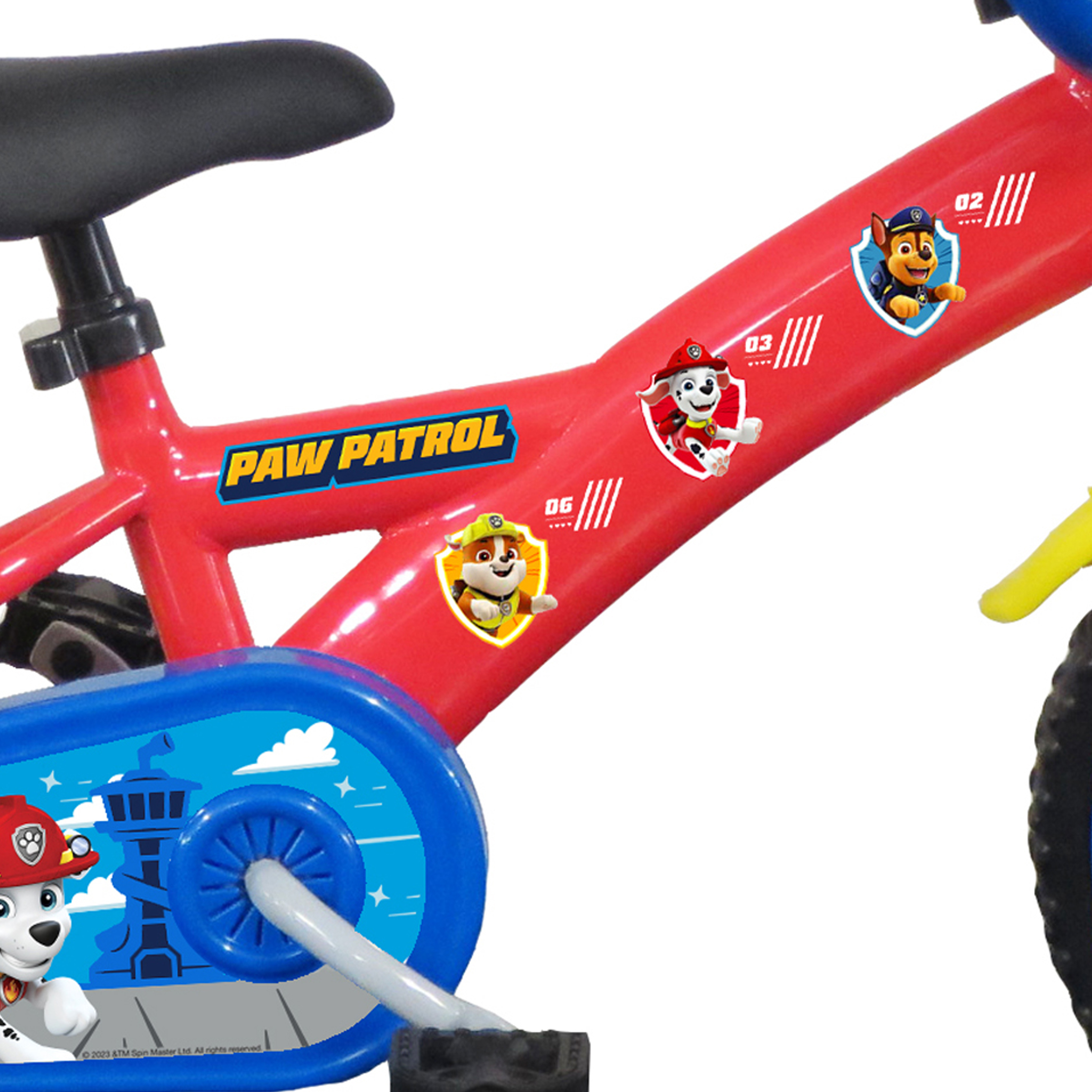 Paw Patrol 12 Inch Kids Bicycle with Training Wheels - Image 4