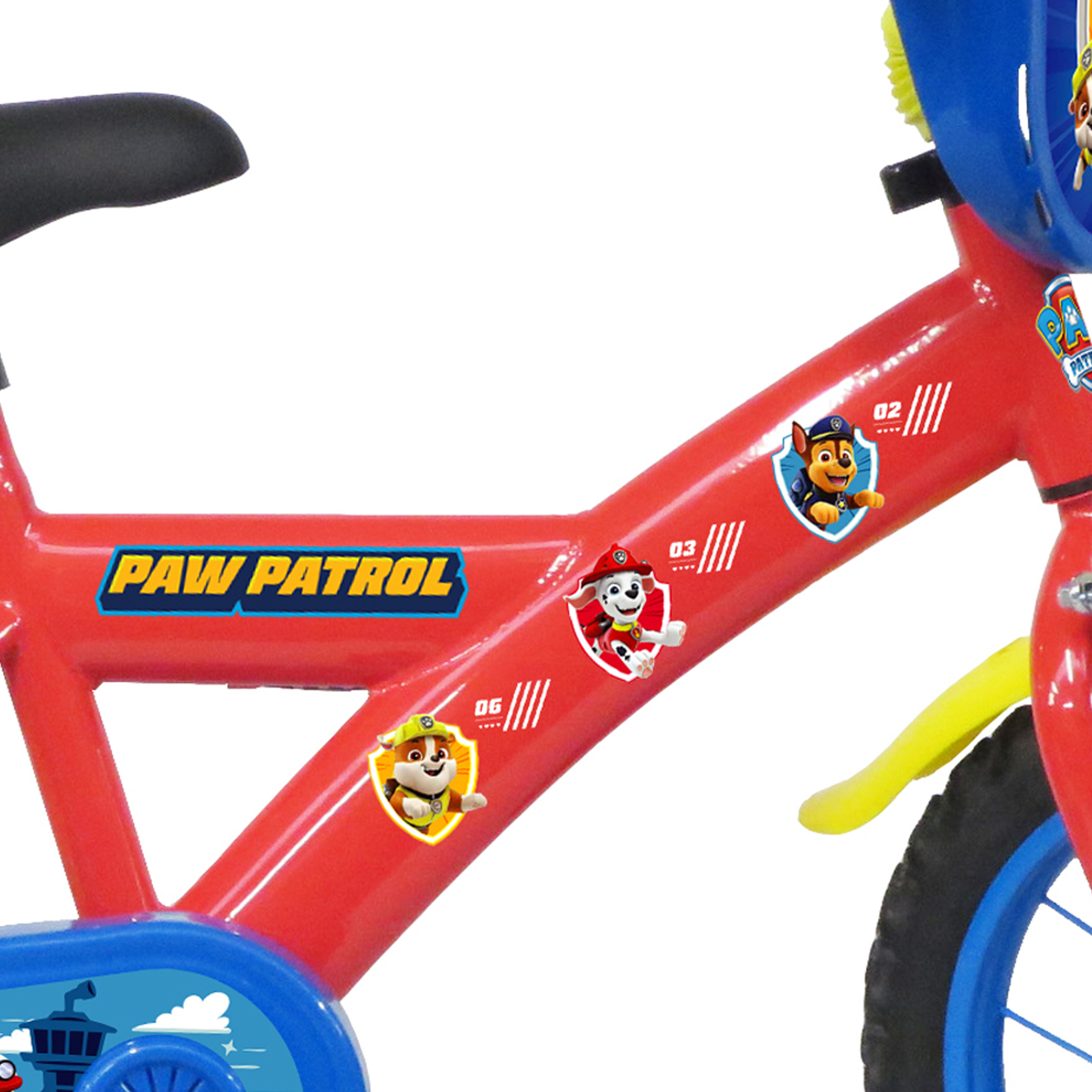 Paw Patrol 14 Inch Kids Bike with Stabilisers - Image 4