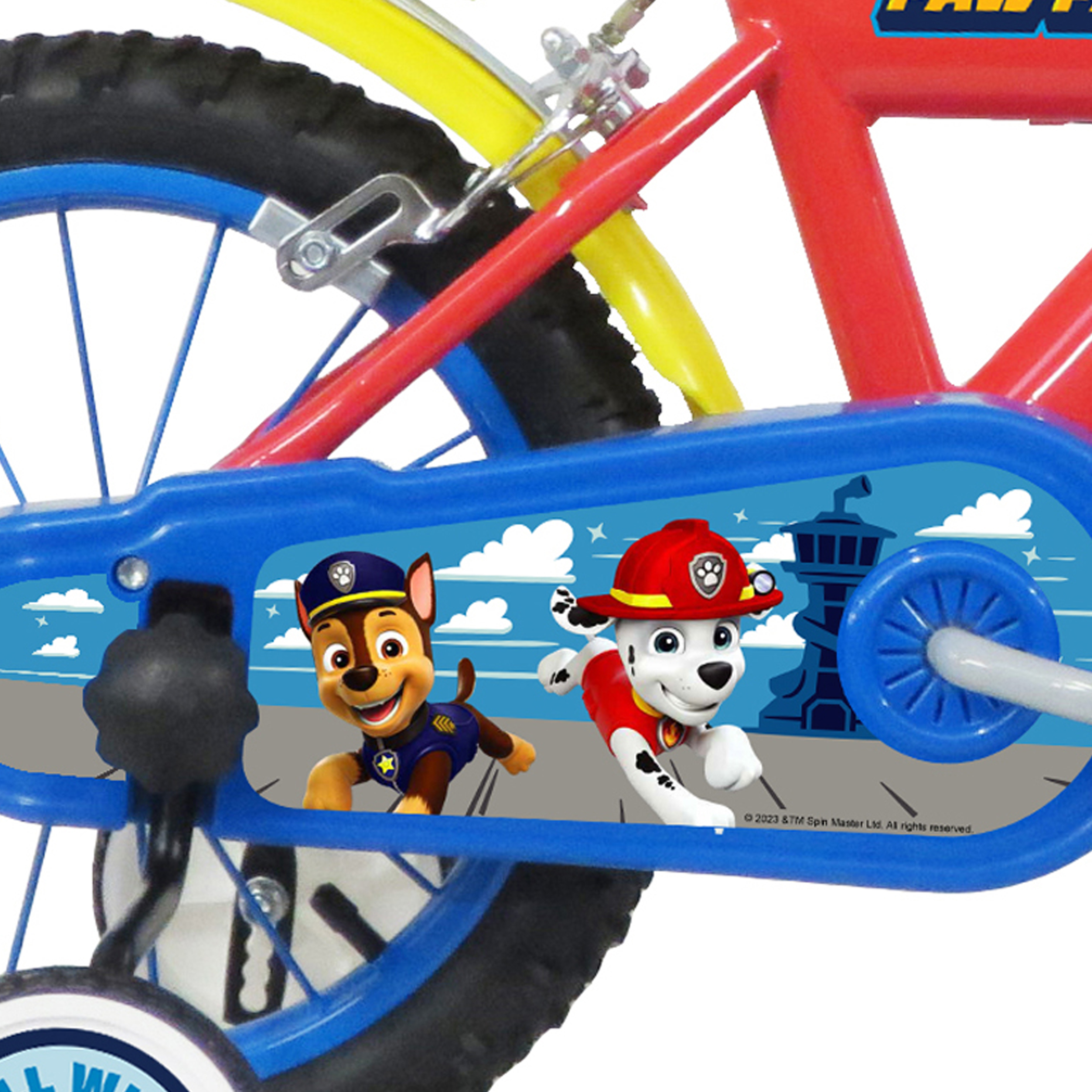Paw Patrol 14 Inch Kids Bike with Stabilisers - Image 5