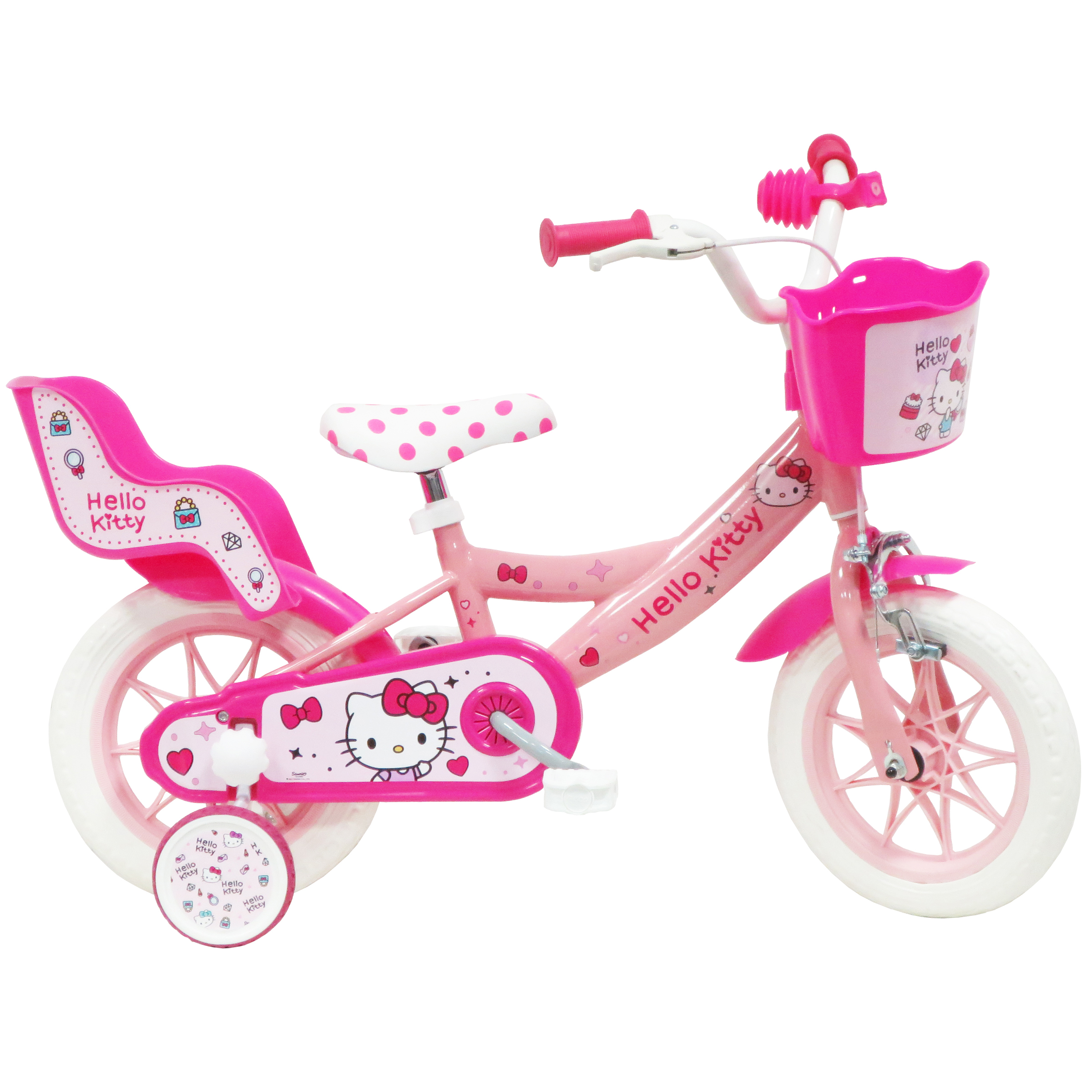 Hello Kitty 12 Inch Kids Bicycle with Stabilisers