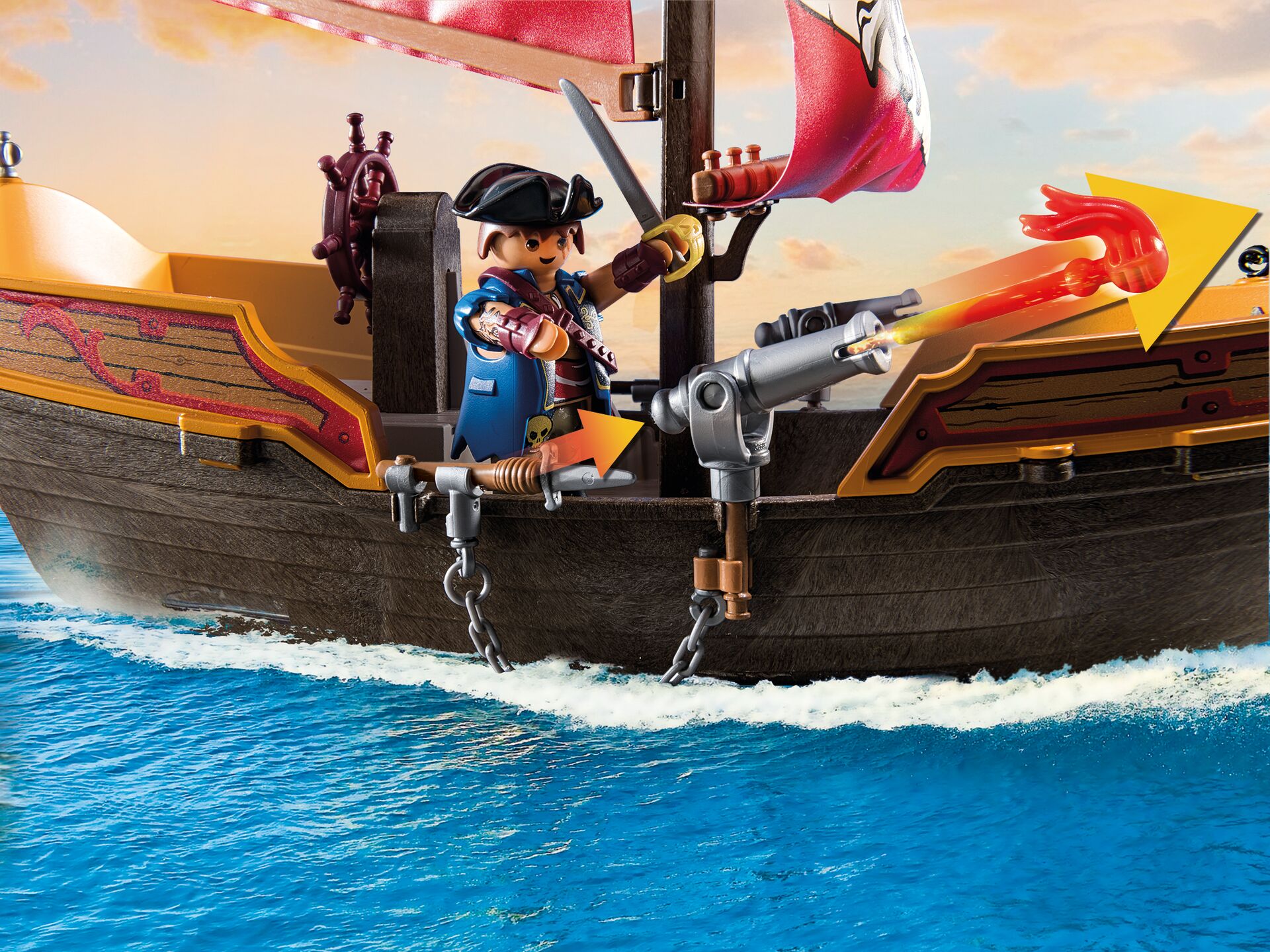 Playmobil Pirates Floating Pirate Ship Playset - Image 3