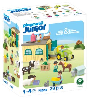 Playmobil JUNIOR 71656 Farm Adventure with Tractor & Animal Friends