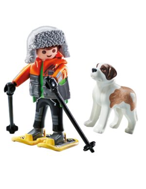 Playmobil 71741 Hiker with Saint Bernard Figure Set