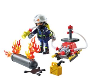 Playmobil 71826 Action Heroes Firefighter with Water Pump Playset