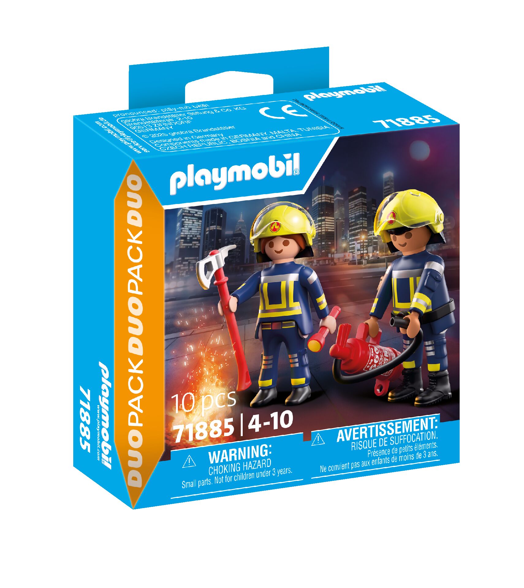 Playmobil DuoPack Fire Brigade Firefighter Figures Set 71885 - Image 4