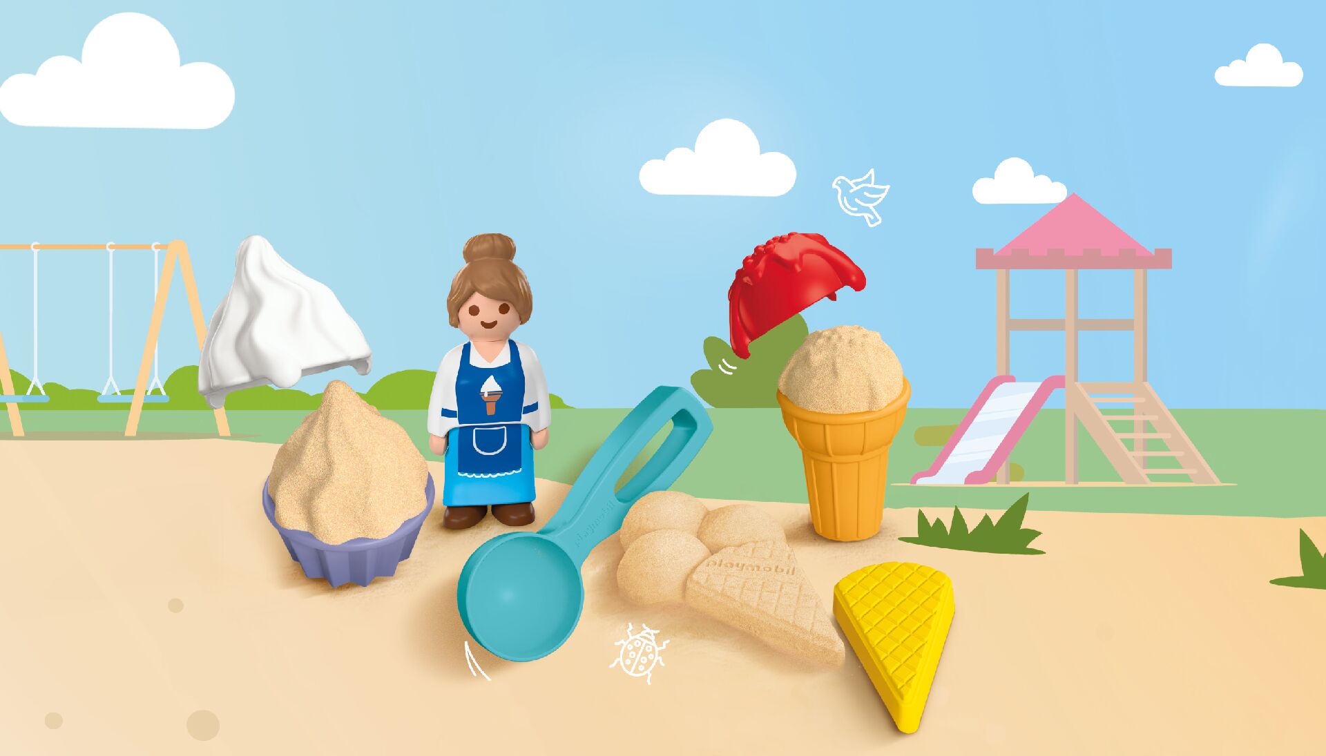 Playmobil JUNIOR 72006 Sand Ice Cream Cones Playset - Image 3