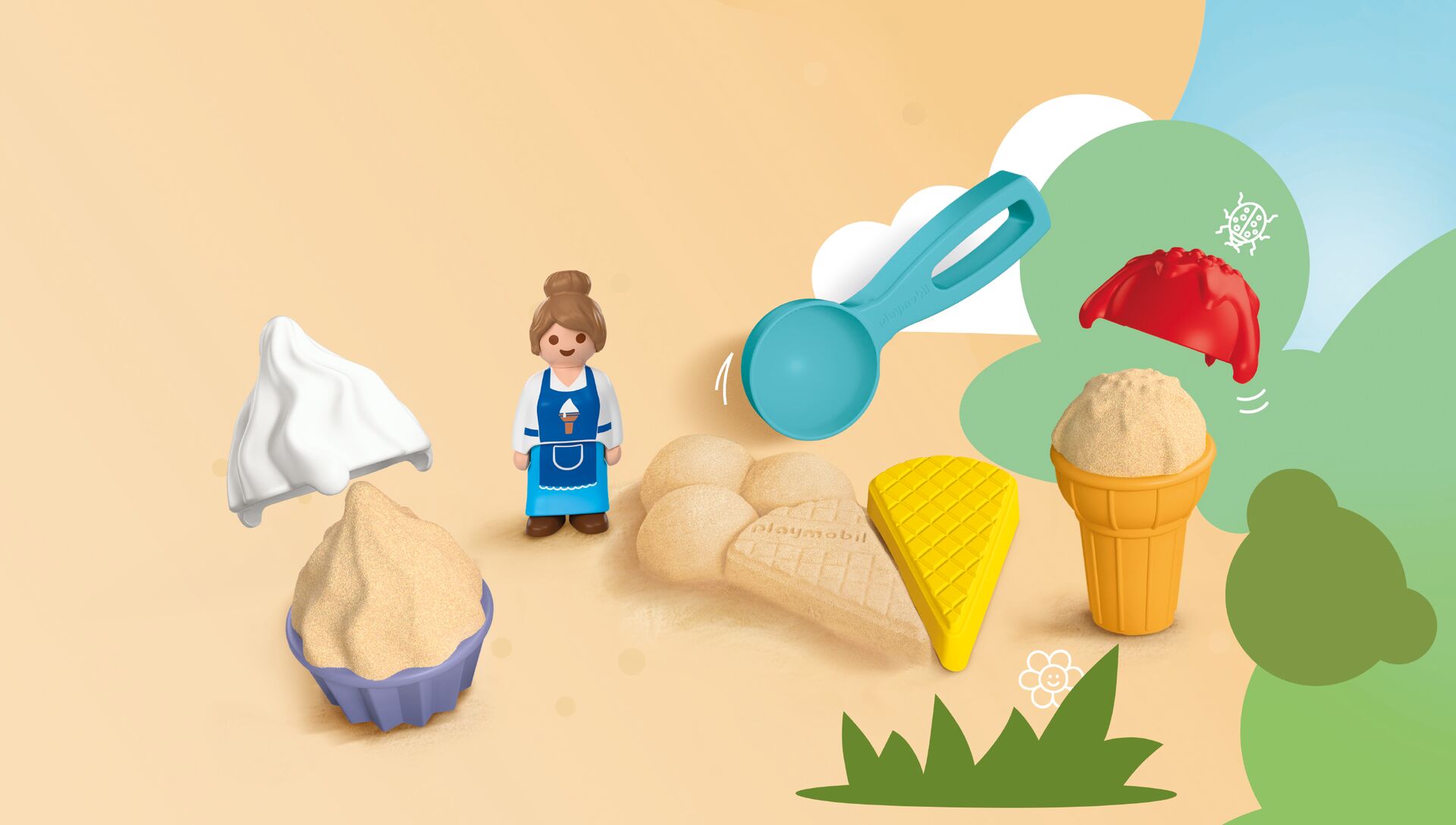 Playmobil JUNIOR 72006 Sand Ice Cream Cones Playset - Image 6