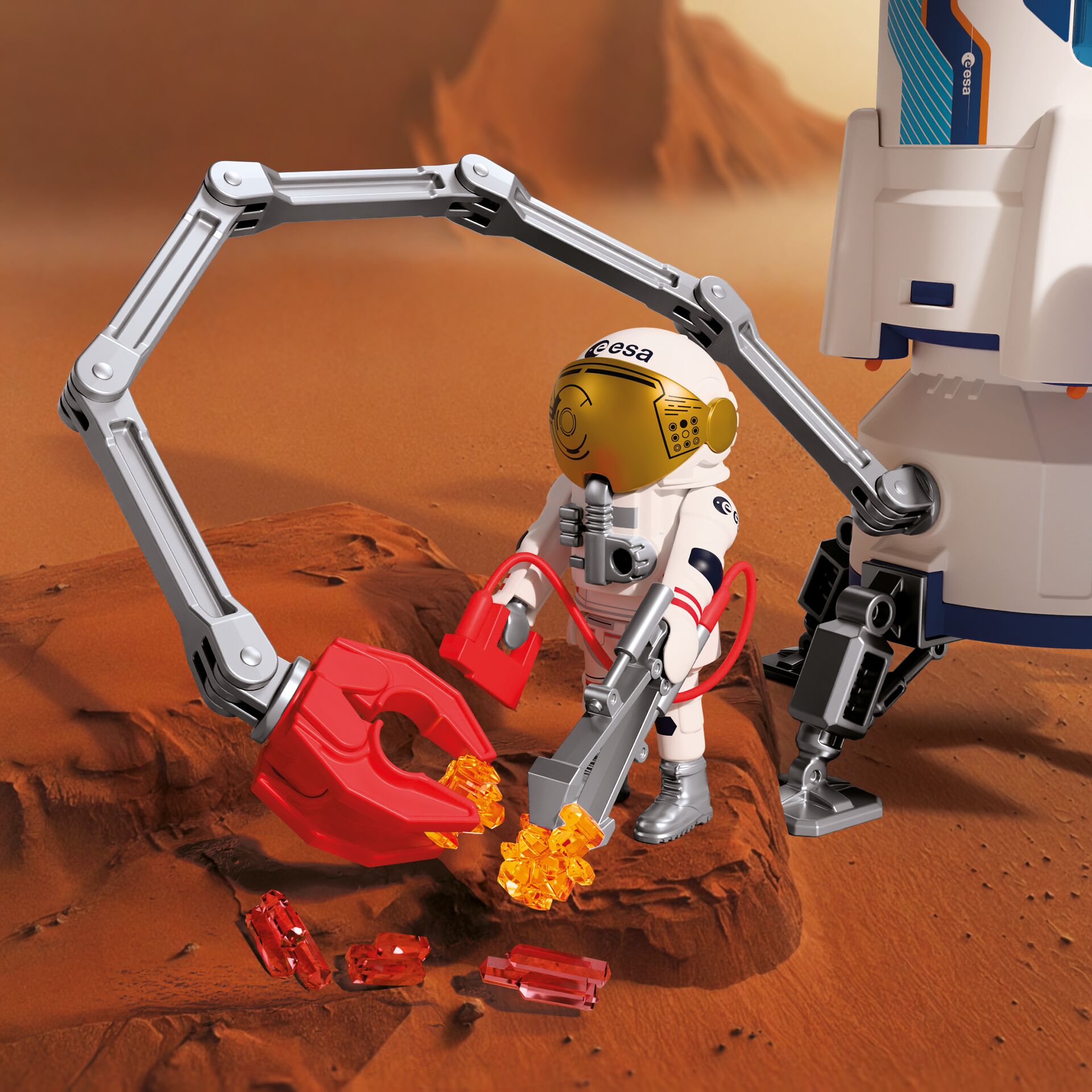 Playmobil ESA Mars Research Rocket Playset - Image 3