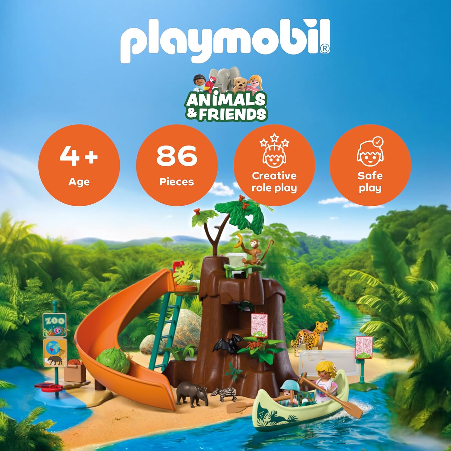 Playmobil Jungle Adventure Playset with Animals & Figures - Image 4