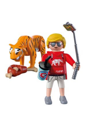 Playmobil 72089 Zoo Tiger with Visitor Wildlife Playset