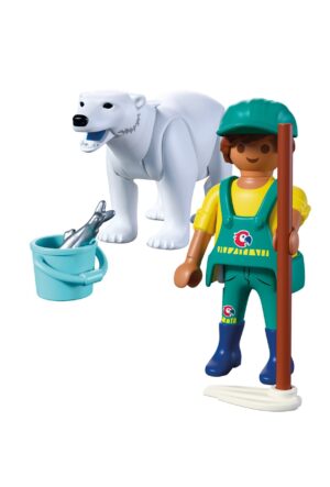 Playmobil 72090 Zoo Polar Bear with Baby Wildlife Figure Set