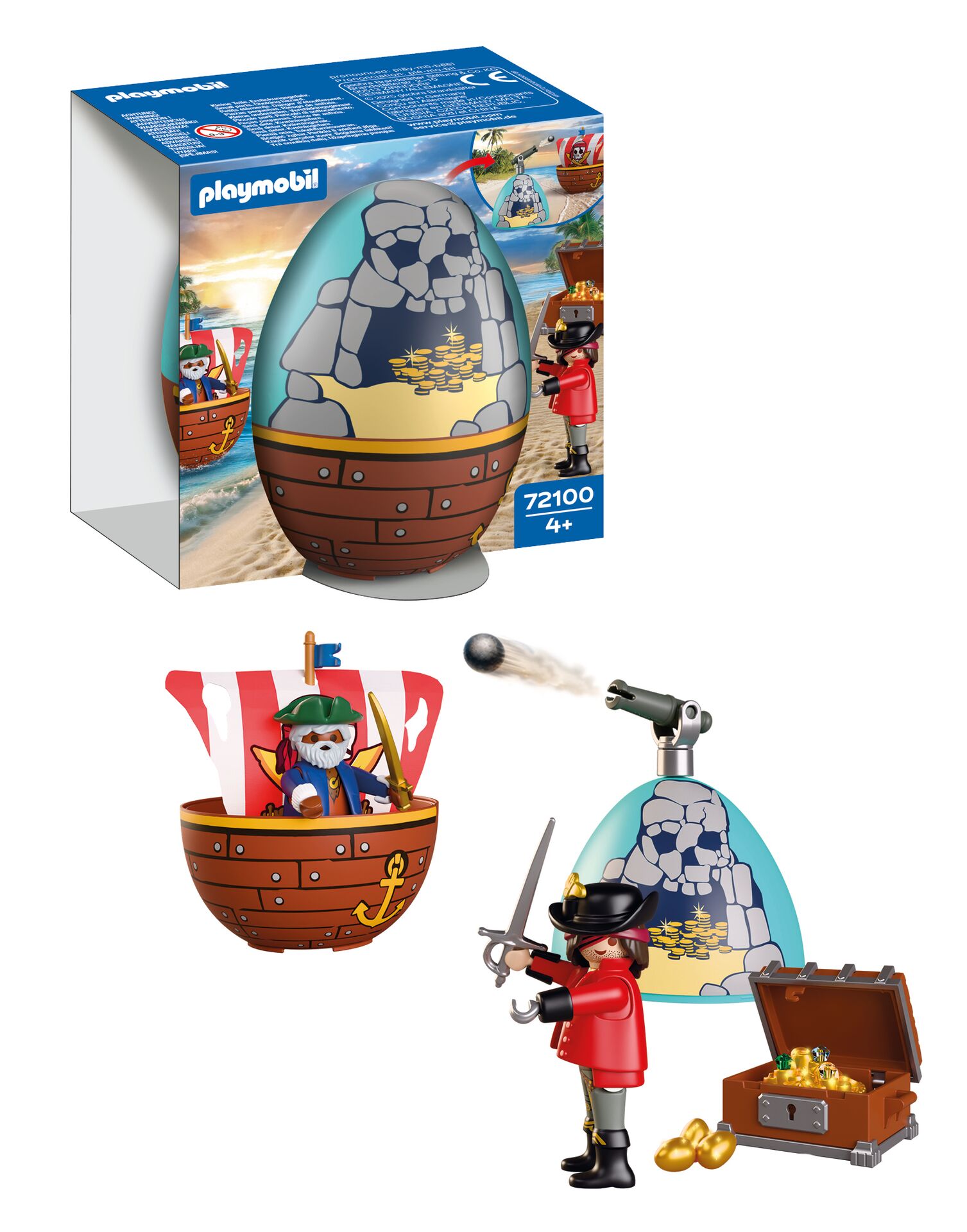 Playmobil 72100 Pirates Gift Egg Playset with Figures