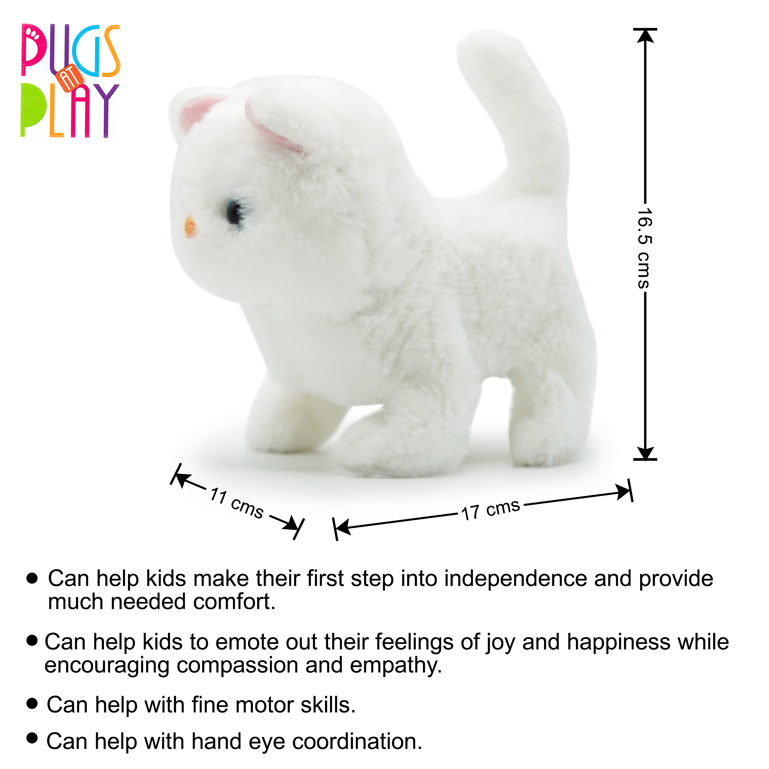 Pugs at Play Casper Walking Cat Interactive Plush Toy - Image 10